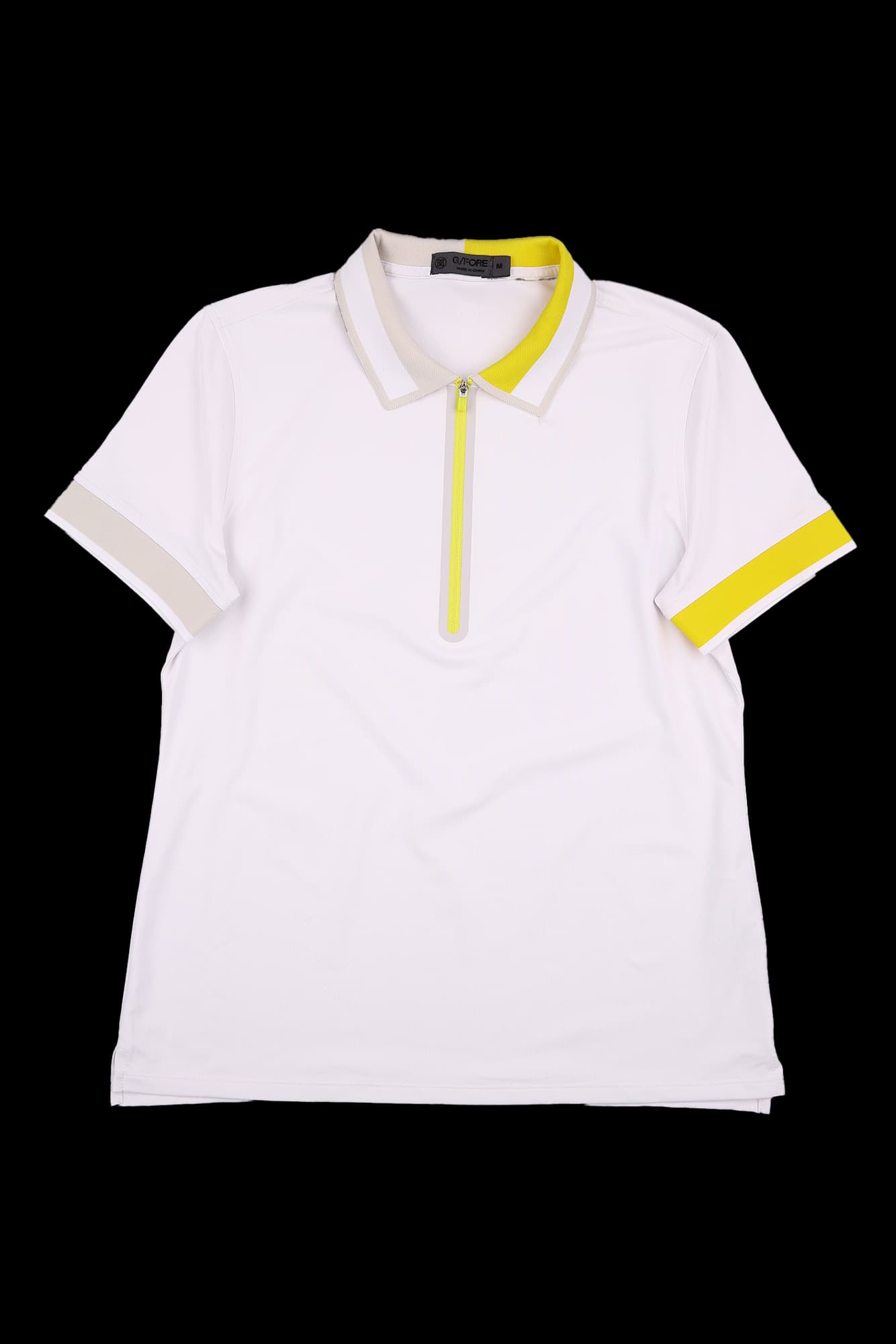 배색 반팔 카라 티셔츠