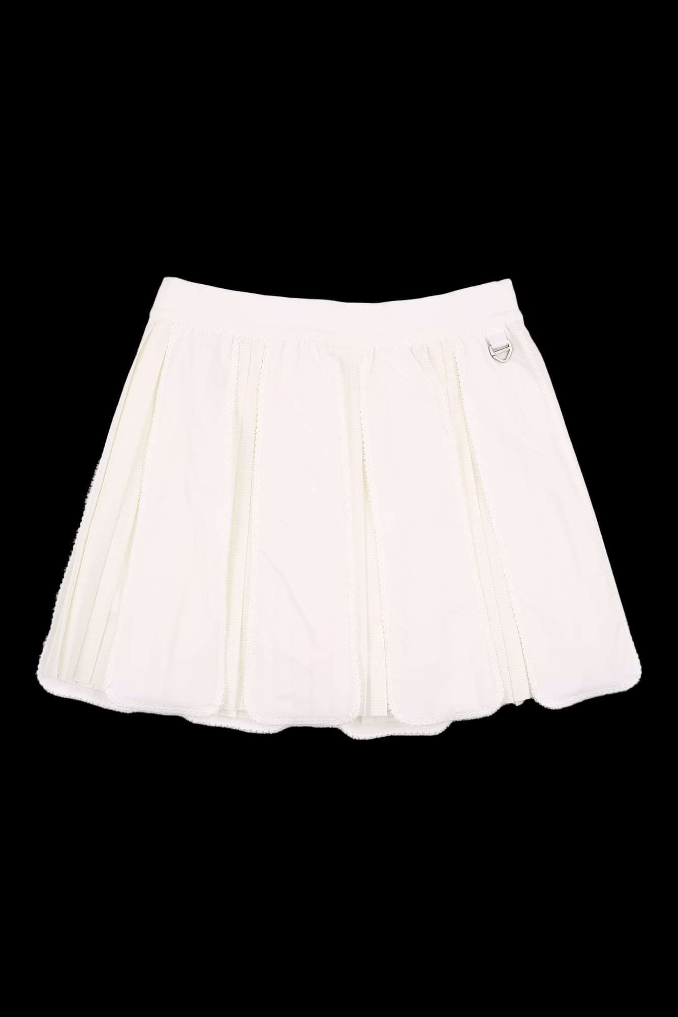 레이스 디테일 플리츠 스커트