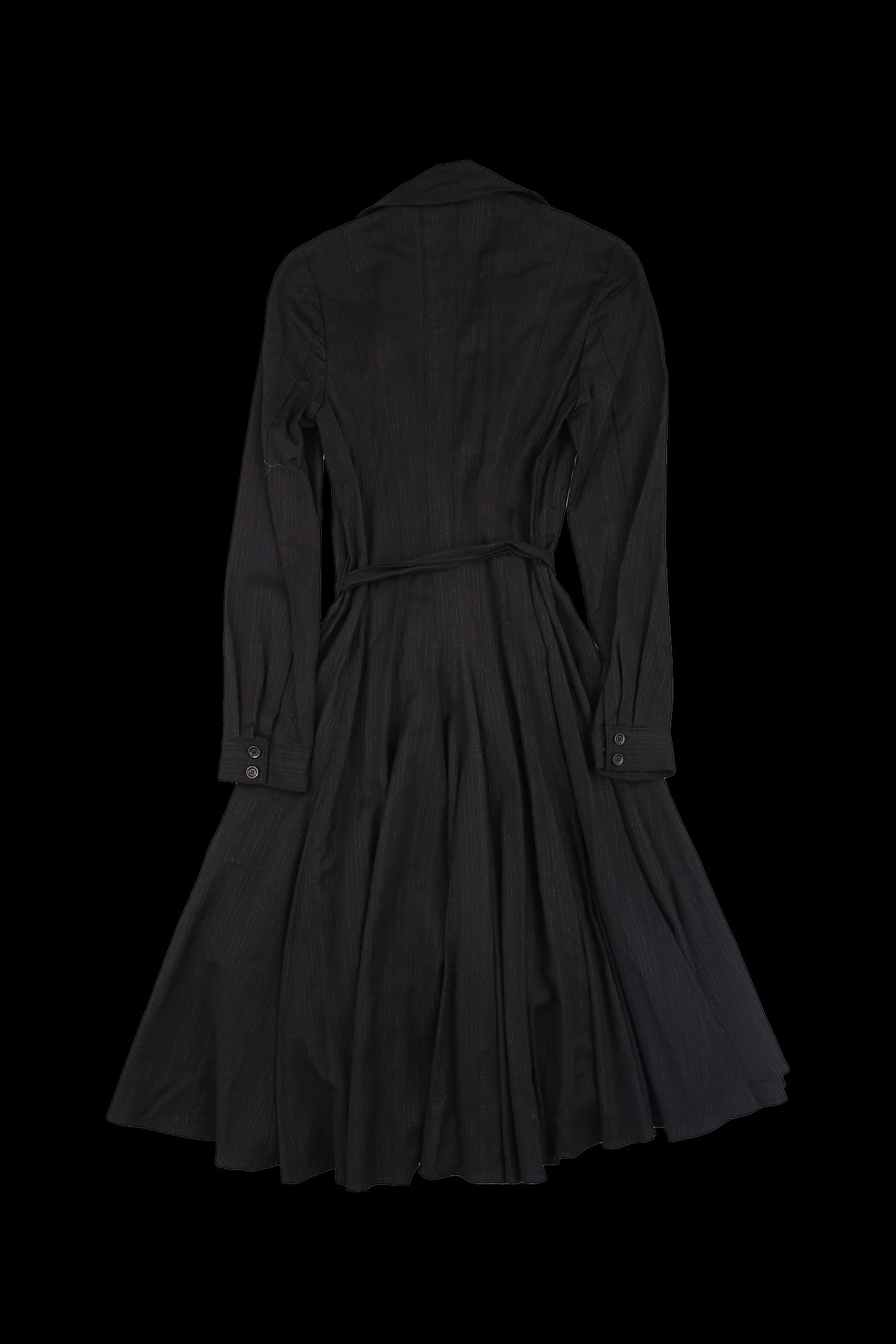 카라 단추 원피스