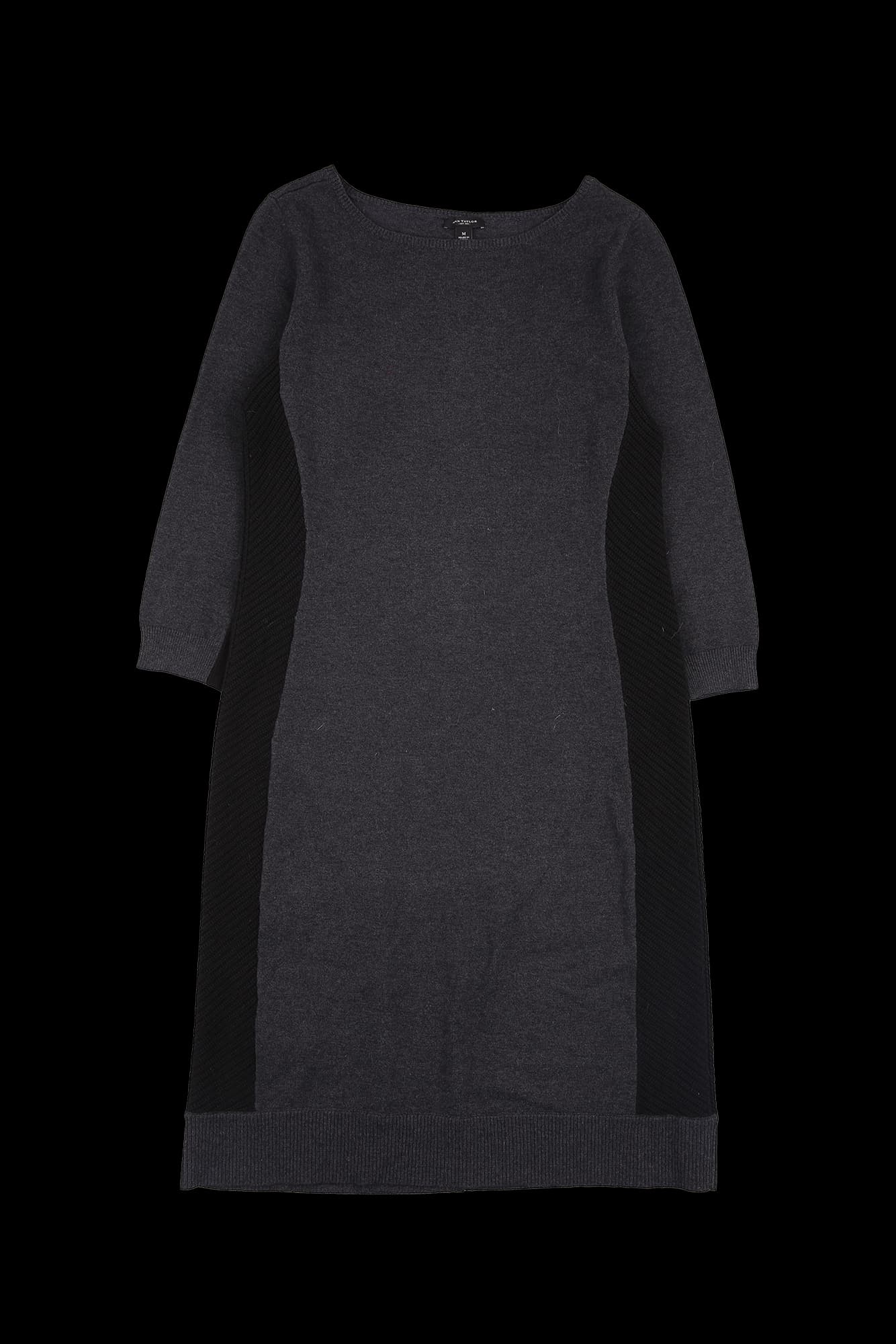 배색 니트 원피스