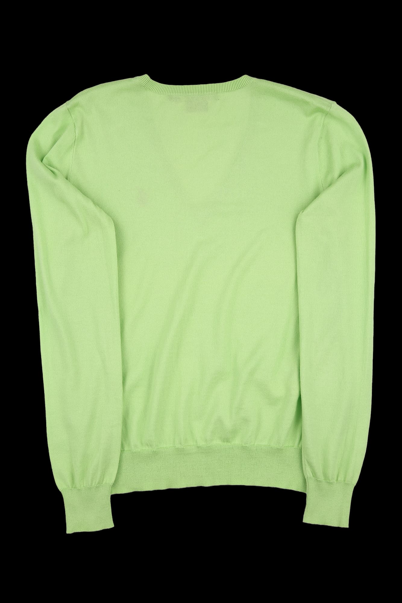 브이넥 로고 니트