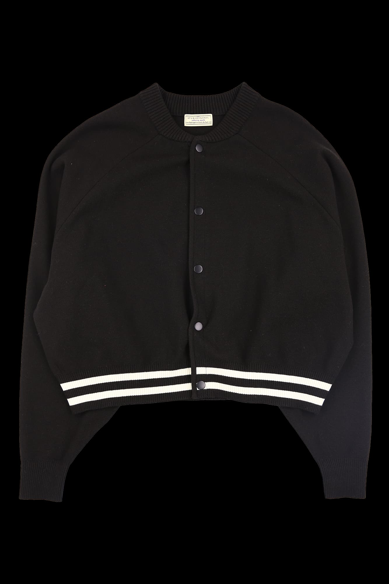 버튼 배색 니트