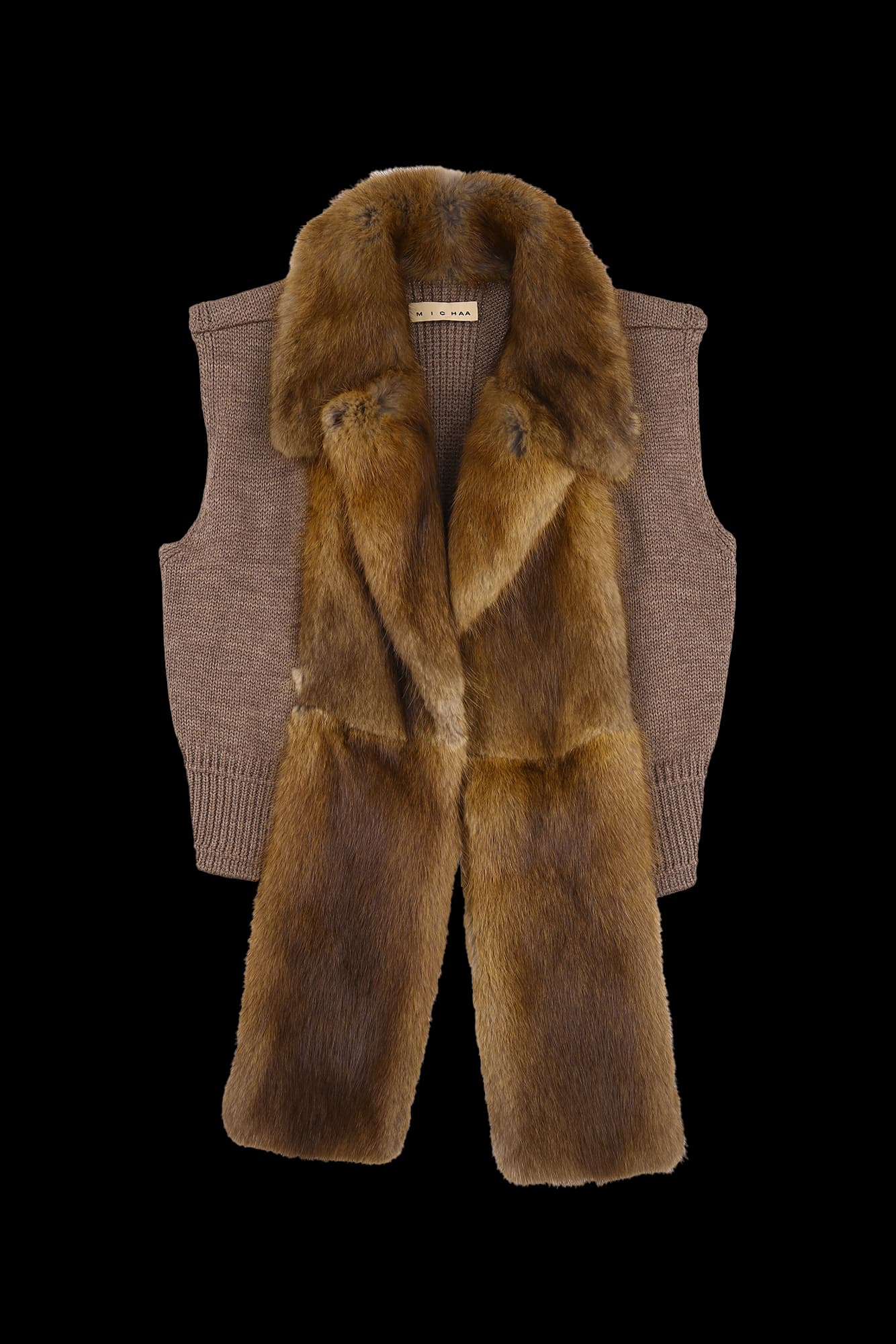 헤어 니트 민소매