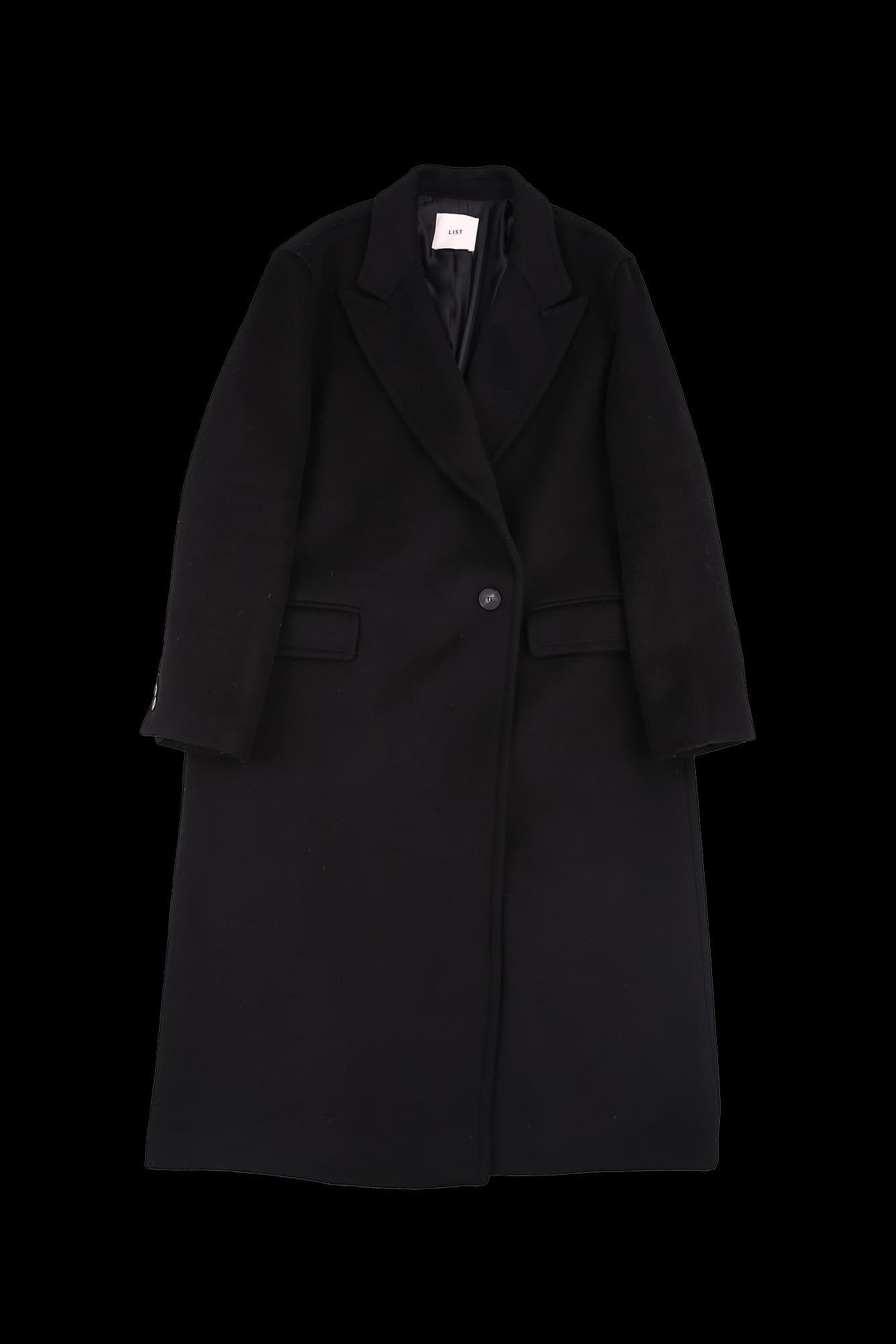 테일러카라 모직 롱코트