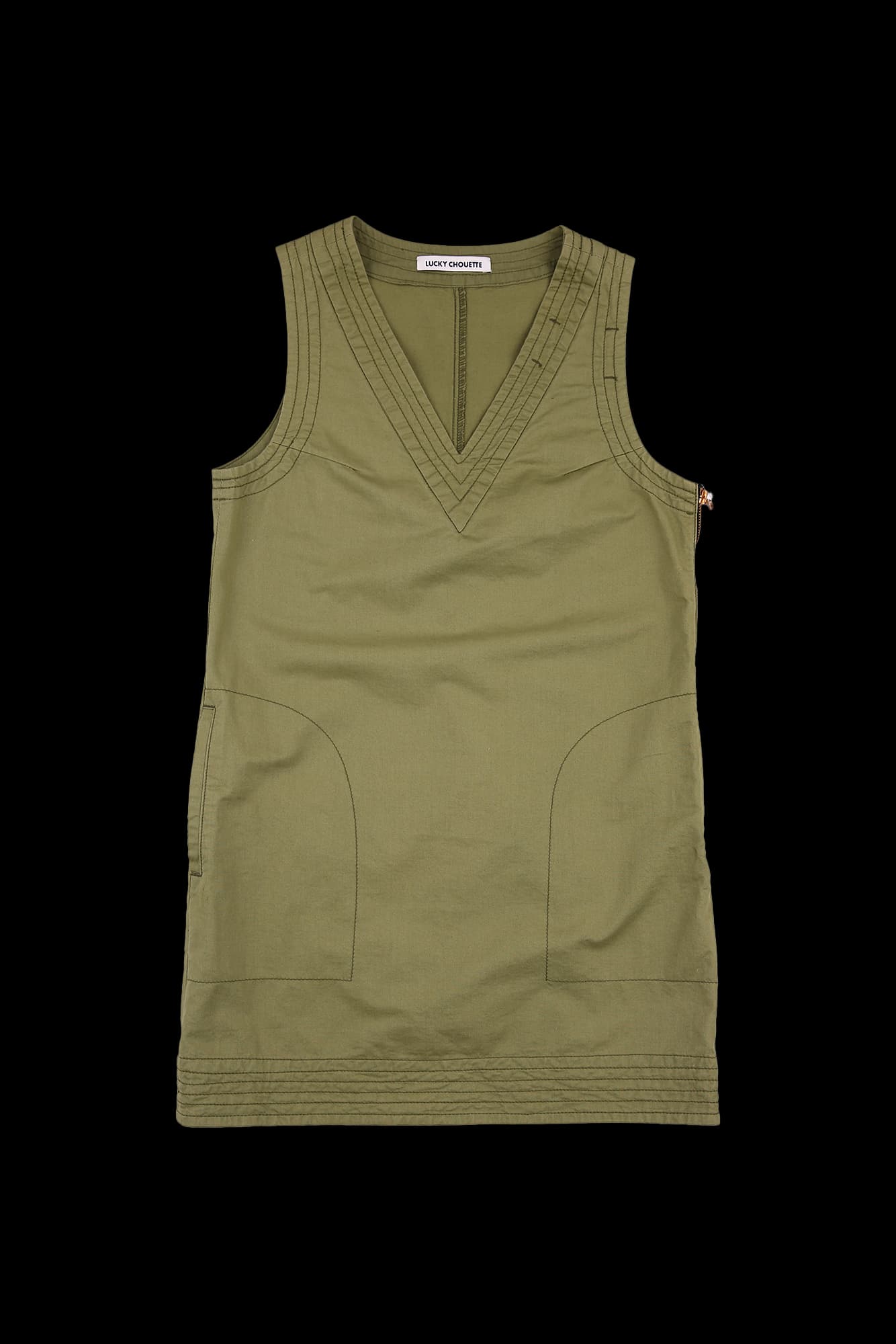 슬리브리스 코튼 원피스