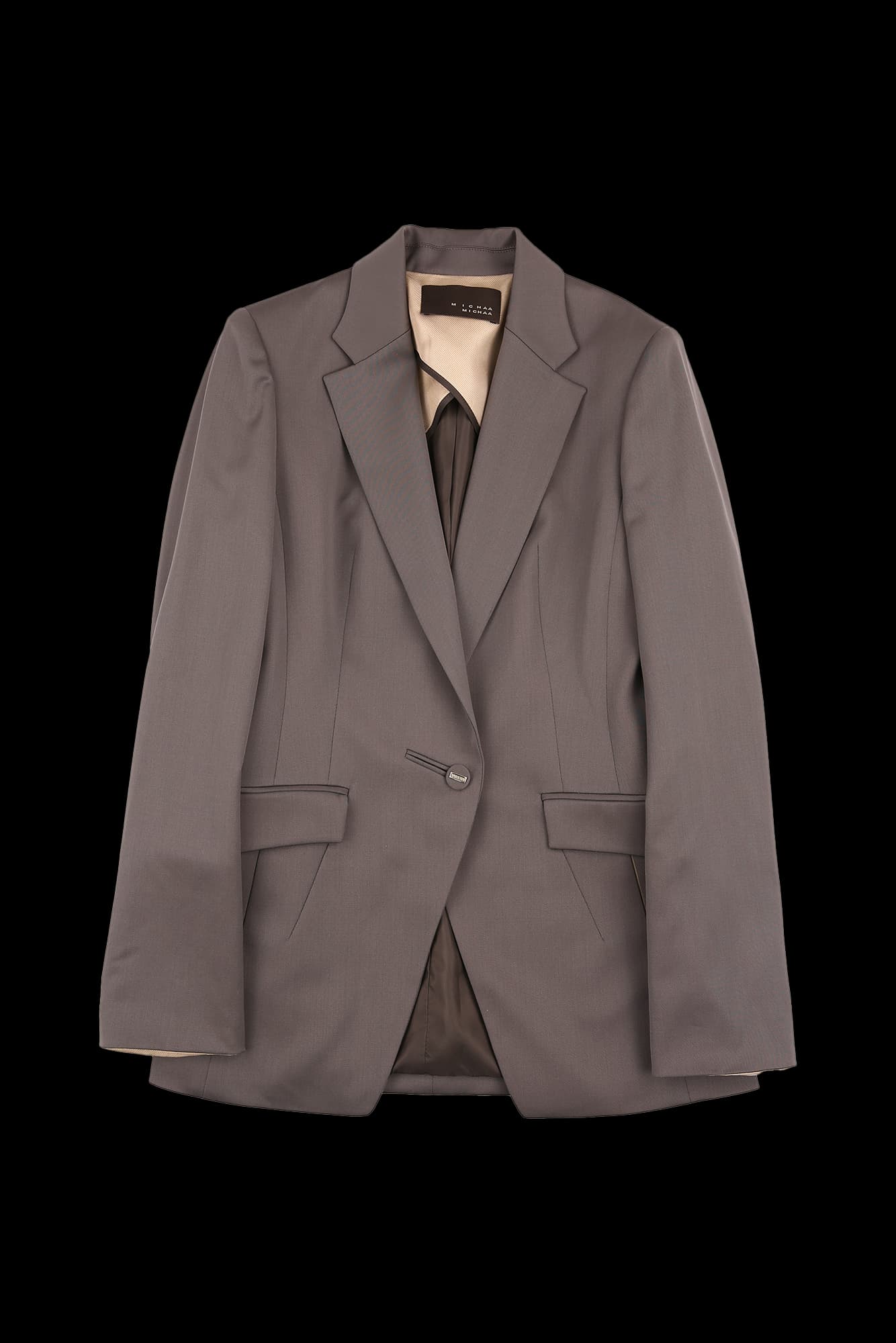 원버튼 카라 자켓 