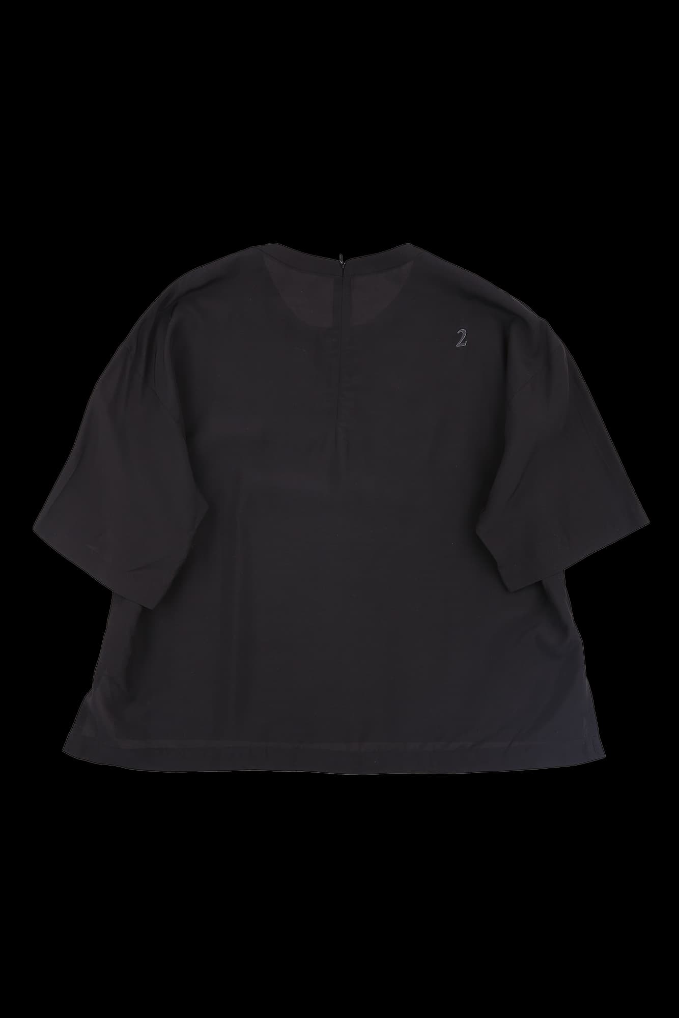 레이온 반팔 블라우스