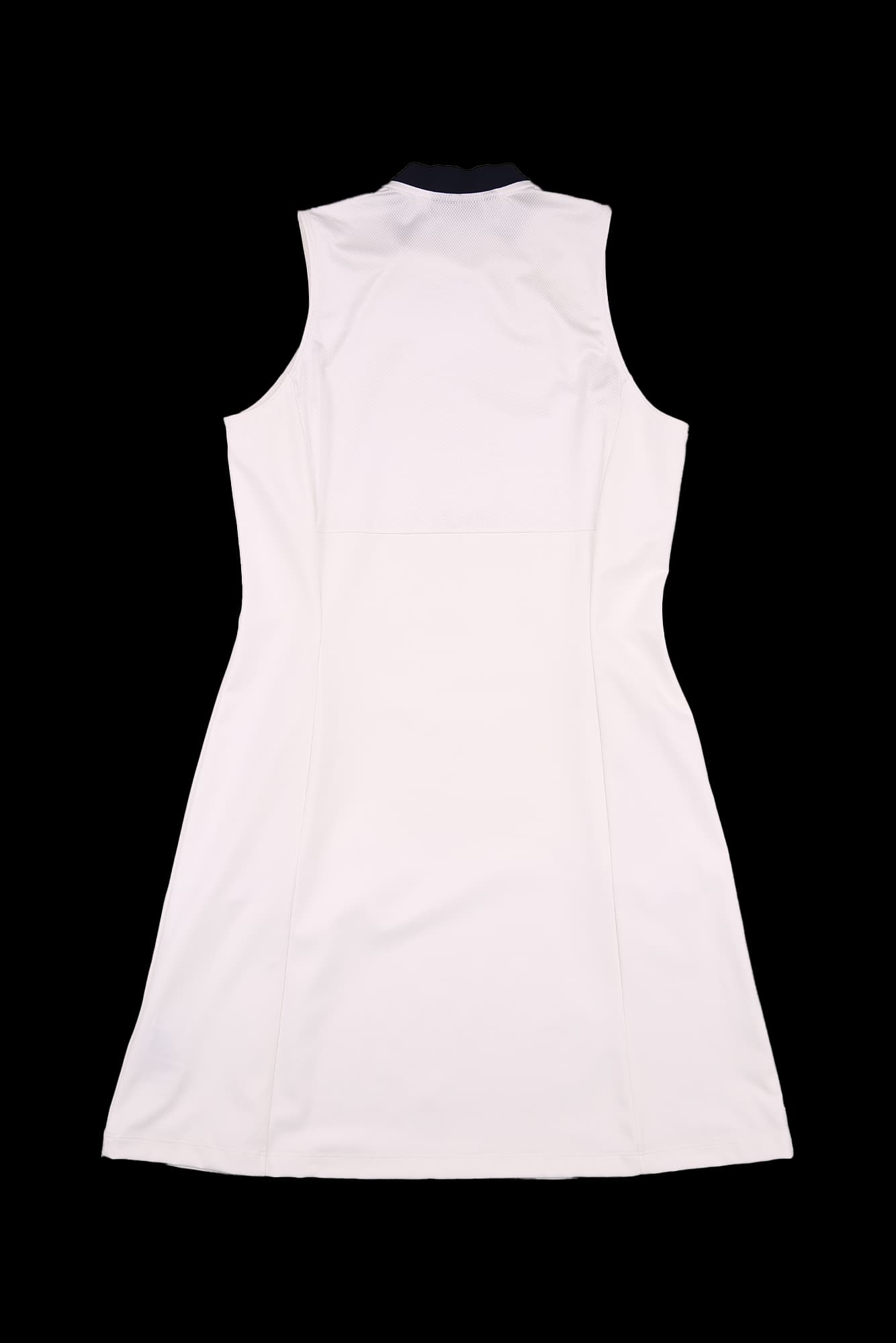 슬리브리스 넥 배색 원피스 