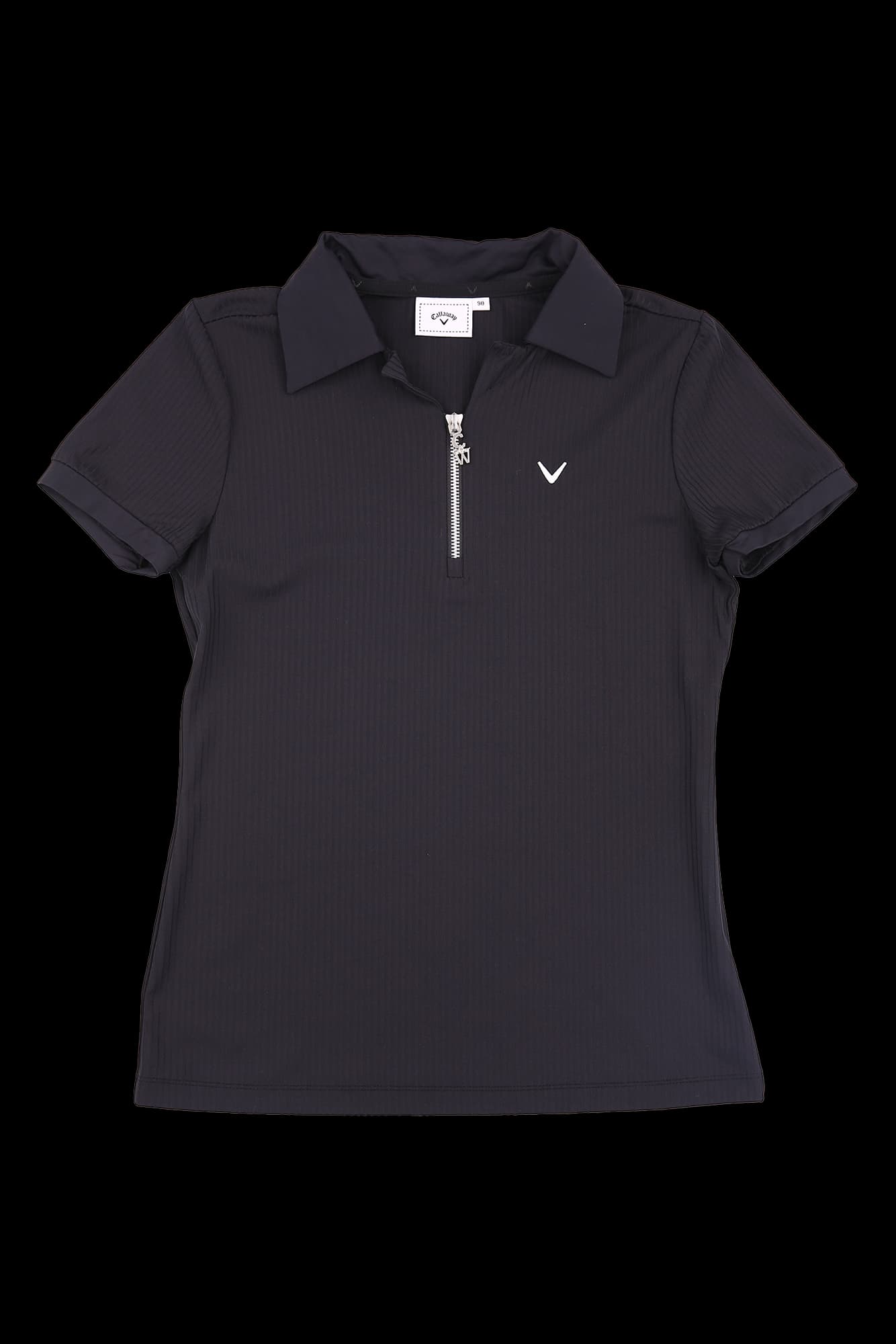 골지 반팔 카라 티셔츠