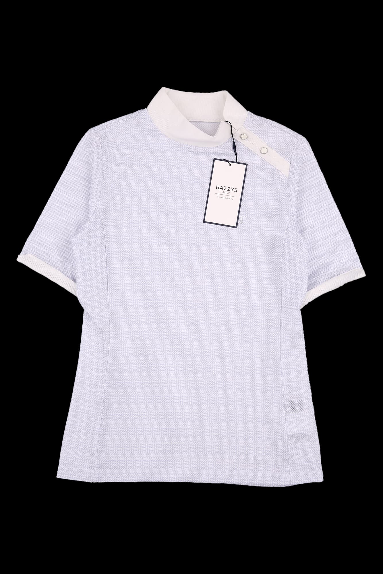 사선넥 반팔 티셔츠