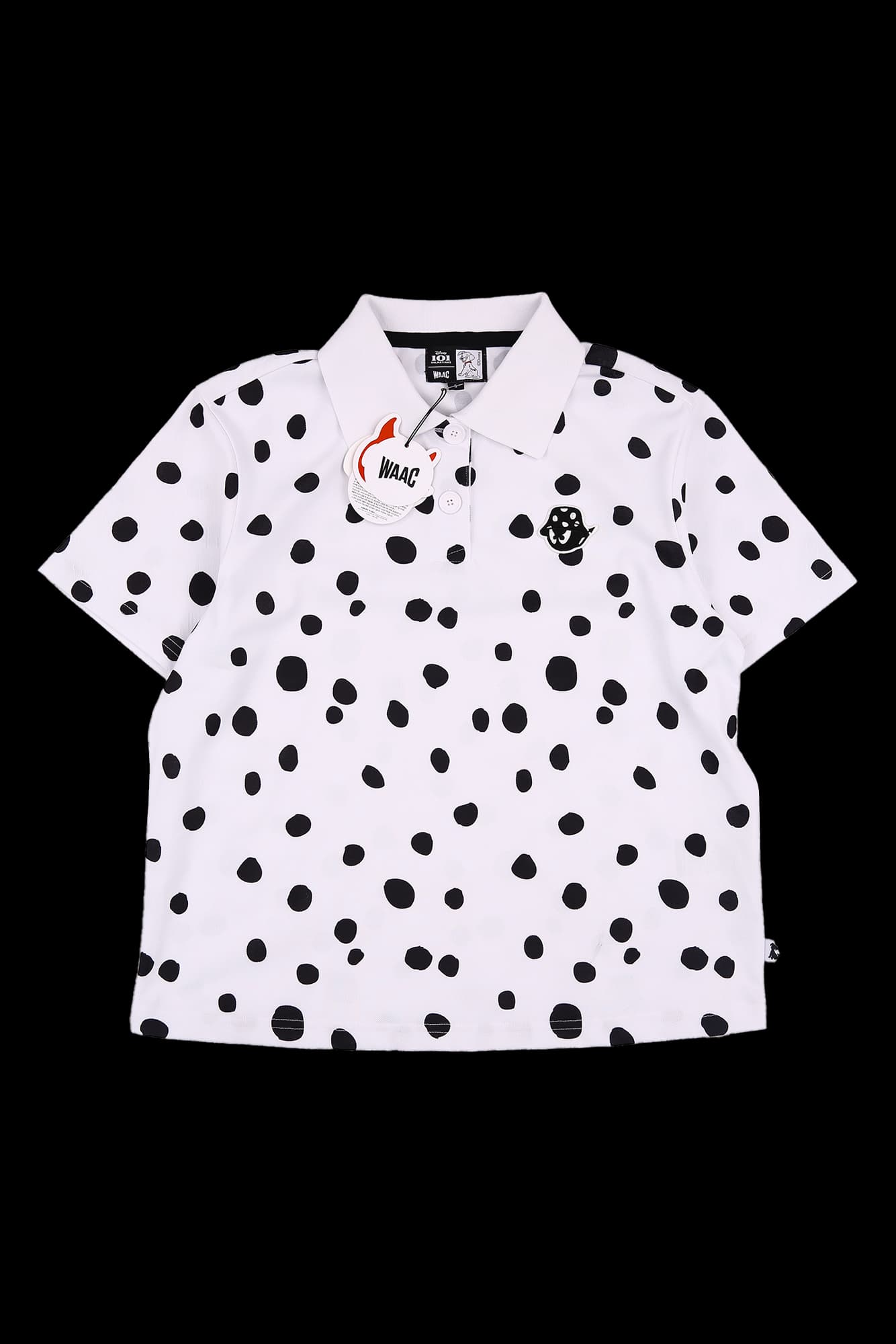 [새상품] 도트 카라 티셔츠