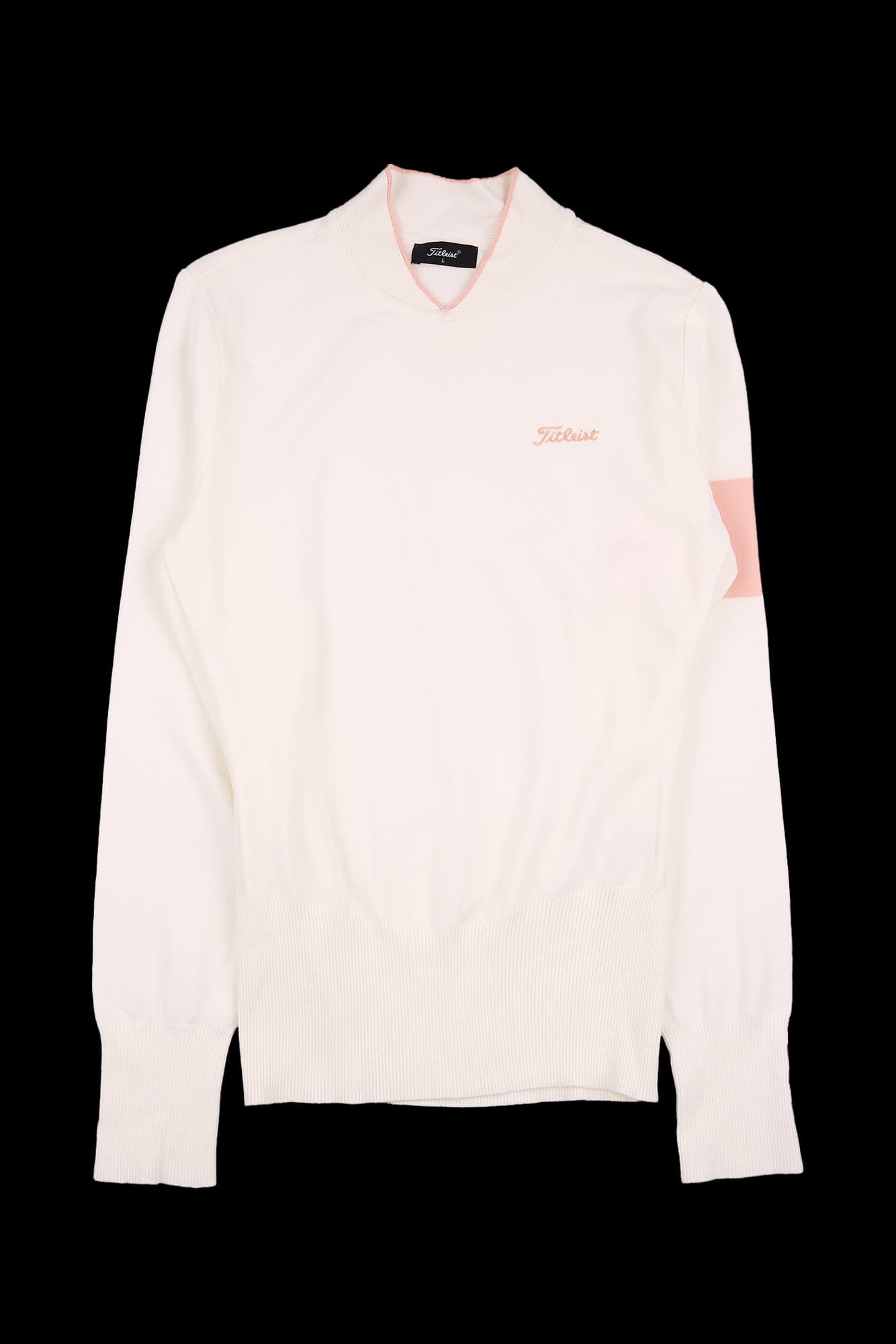 로고 배색 긴팔 니트 