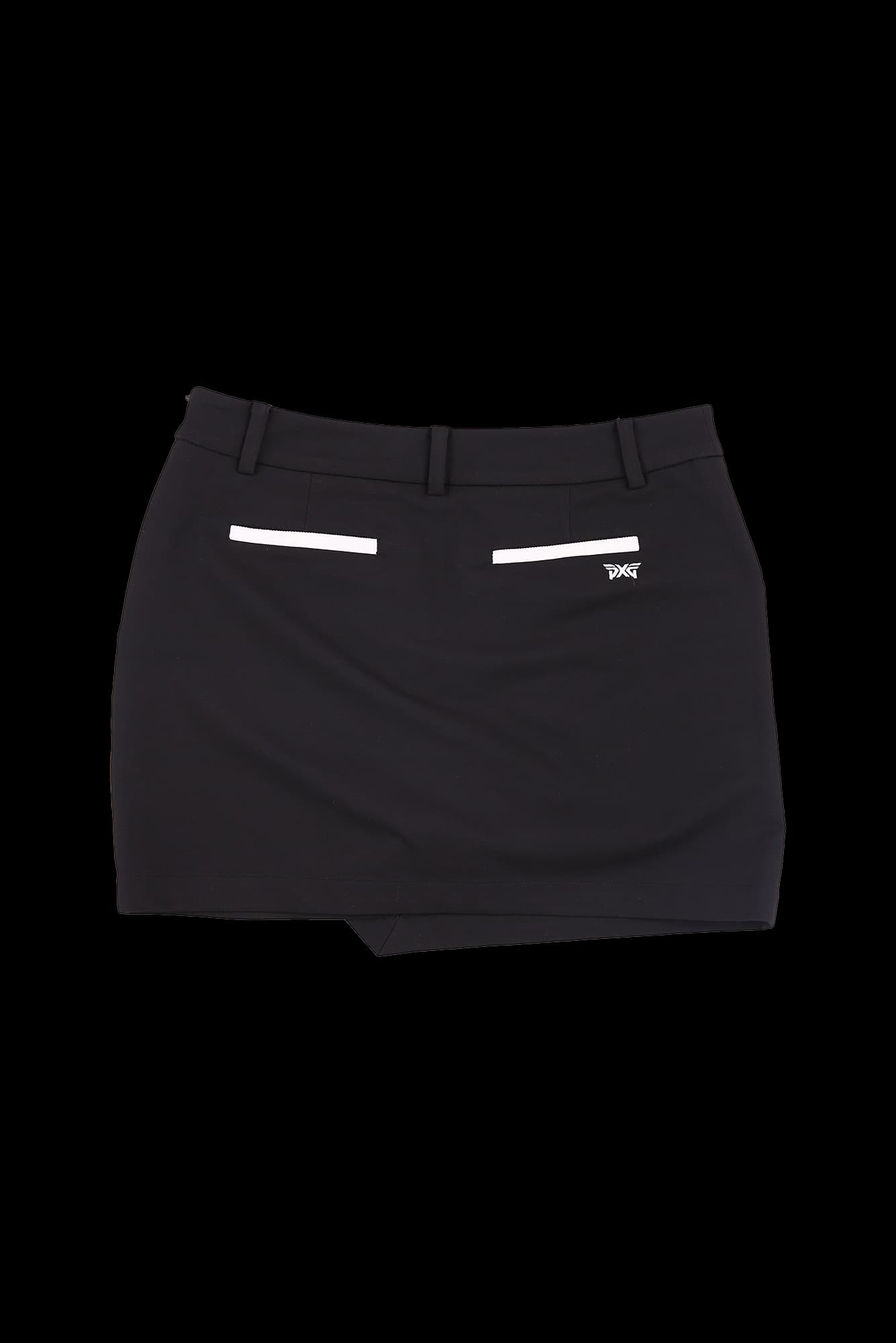 포인트 배색 테이프 스커트