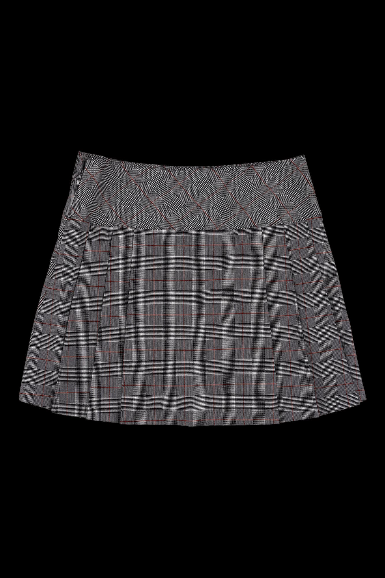 체크 플리츠 스커트