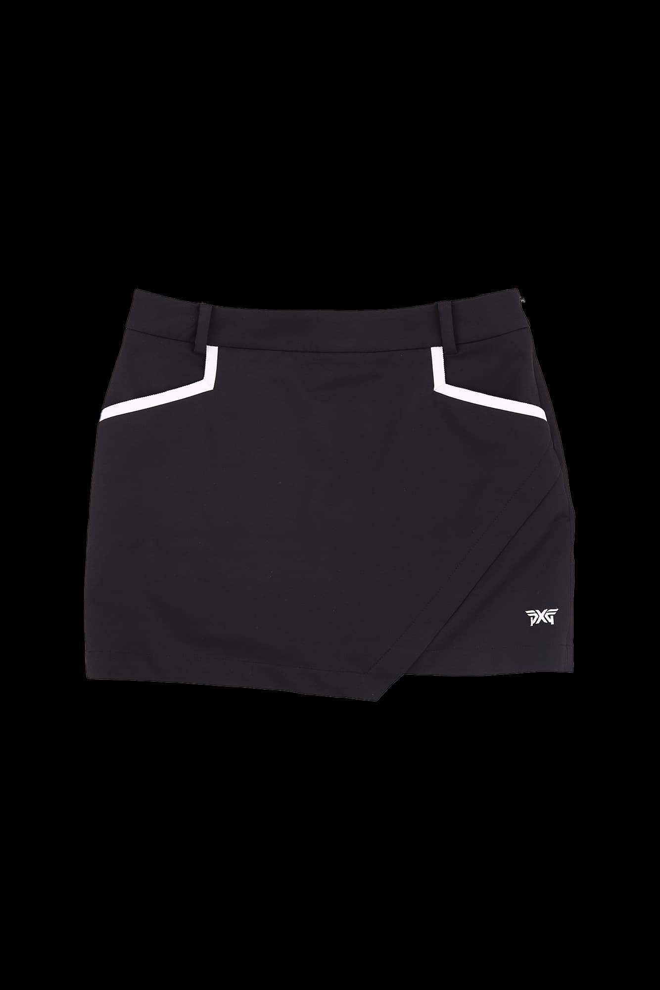 포인트 배색 테이프 스커트