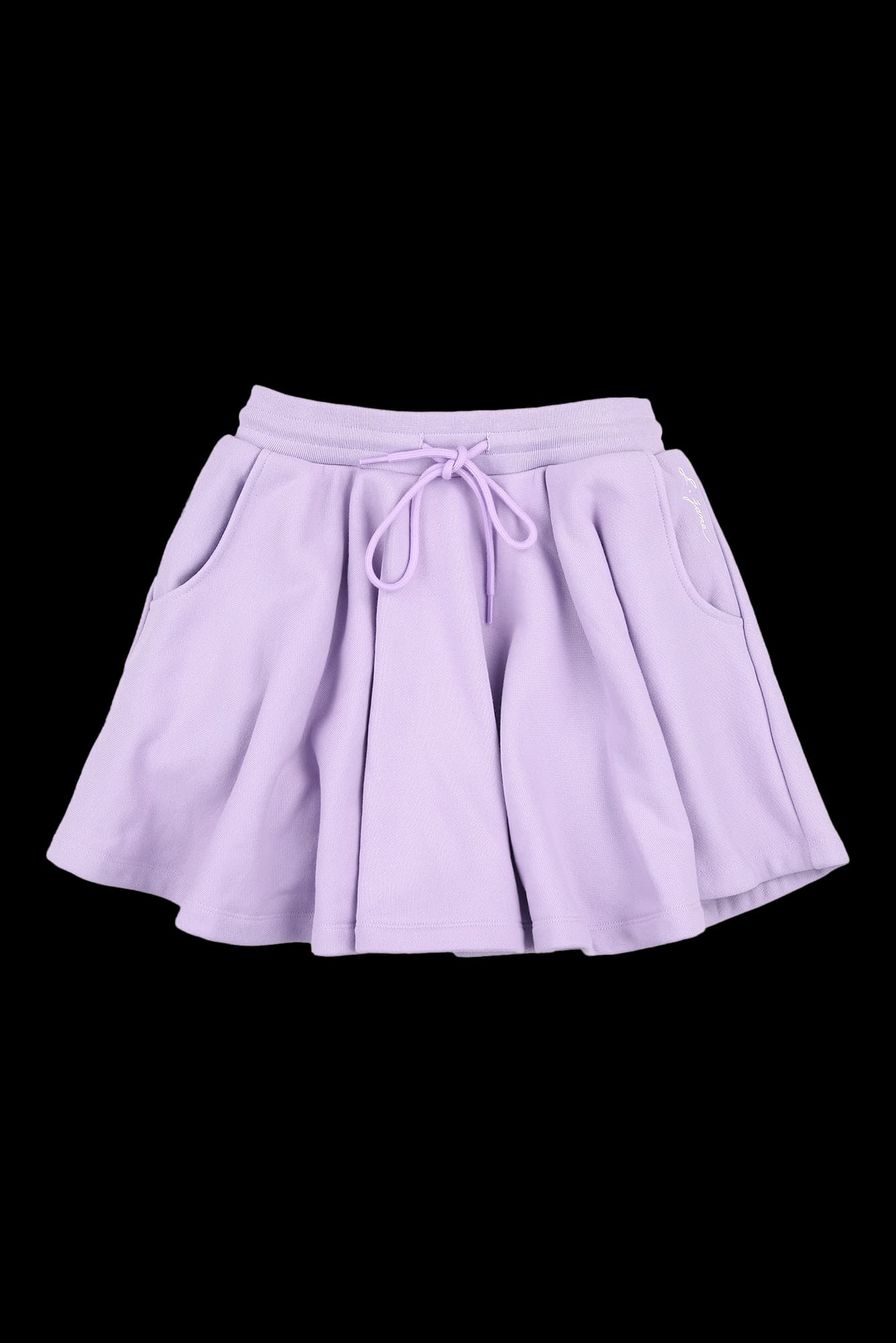 로고 플레어 스커트