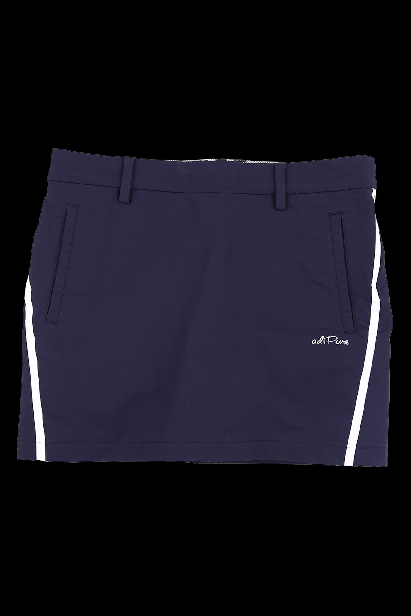 배색 절개 스커트