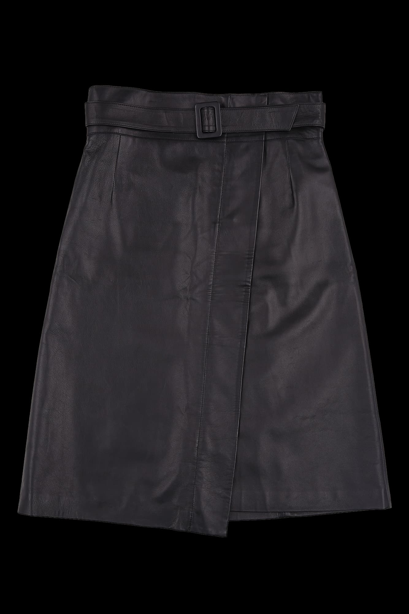 벨트 가죽 스커트