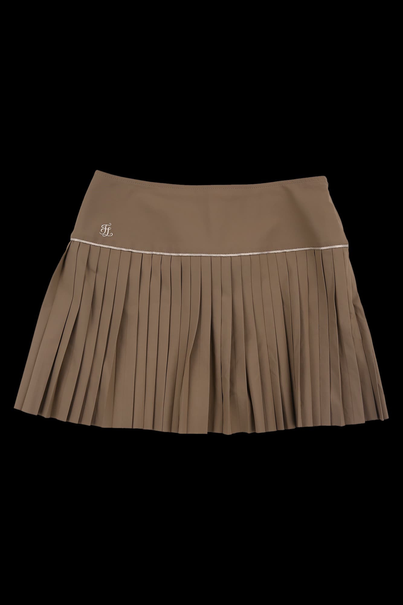 라인 플리츠 스커트