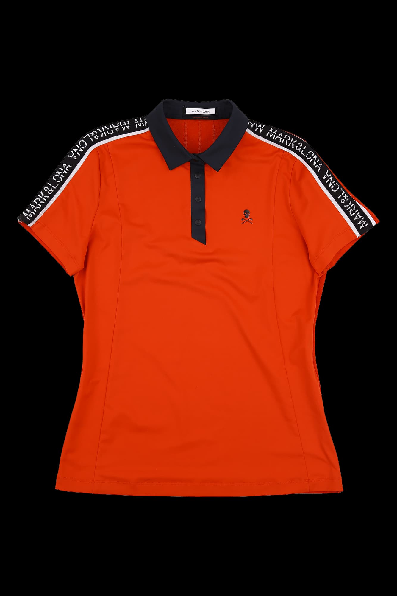 니트 배색 반팔 카라 티셔츠