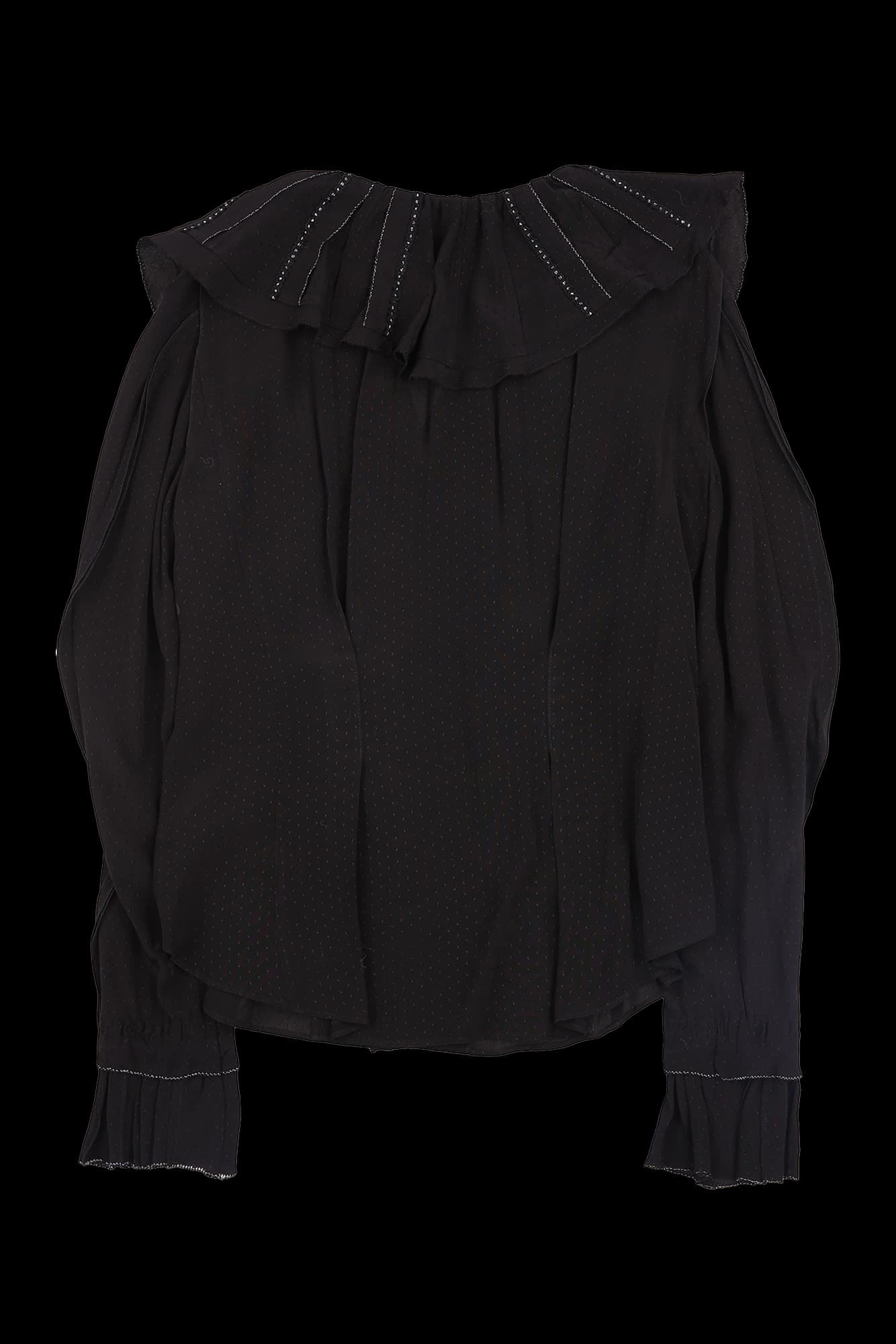 프릴 긴팔 블라우스