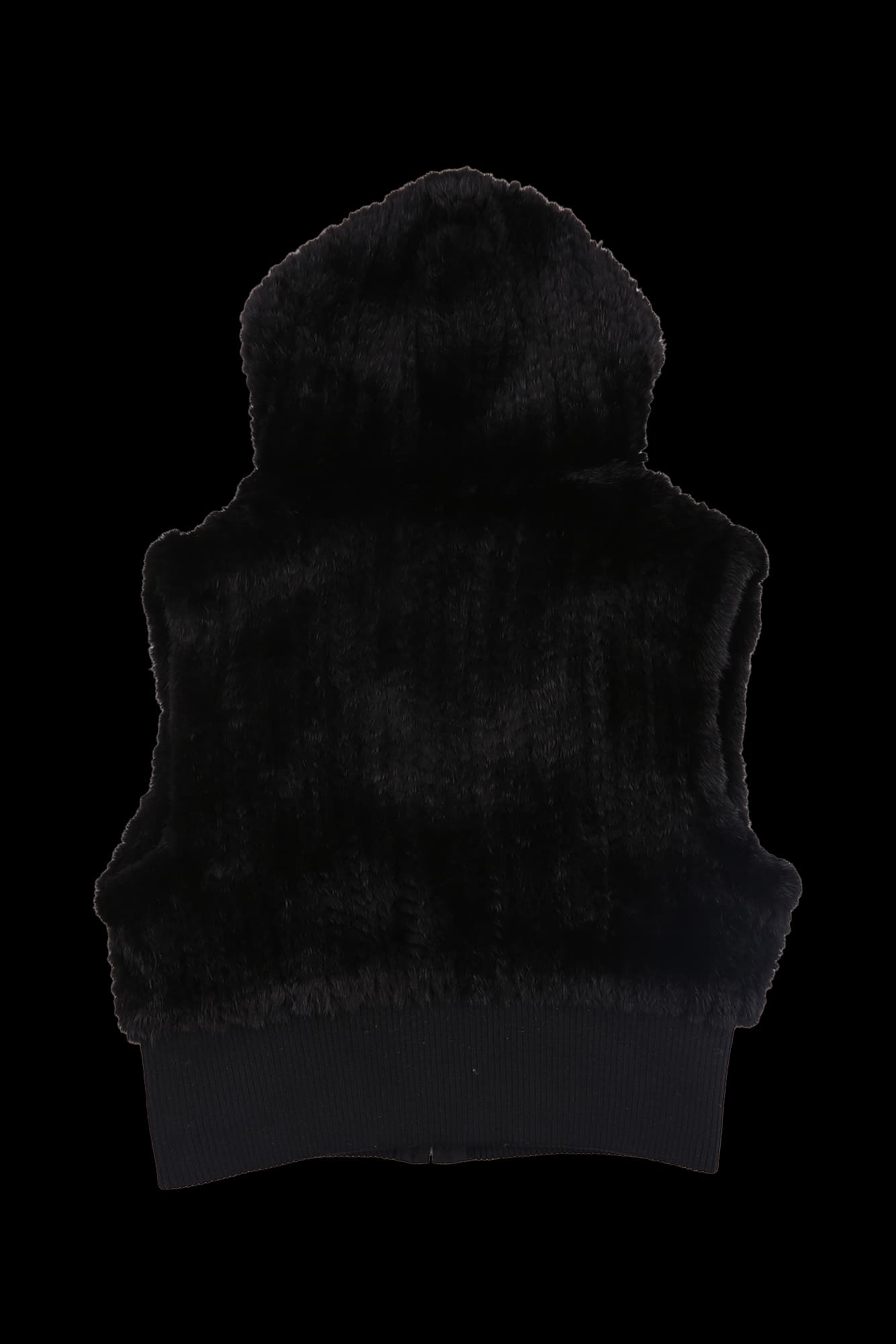 후드 집업 밍크 베스트