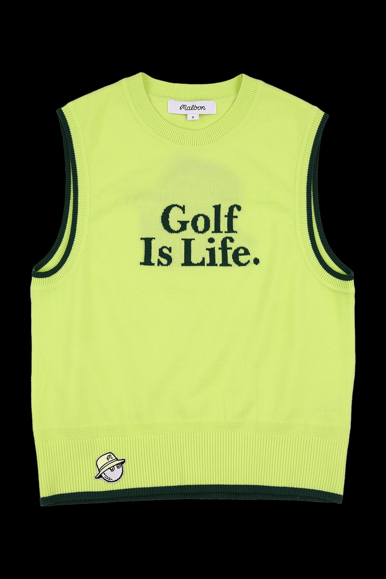 배색 로고 민소매