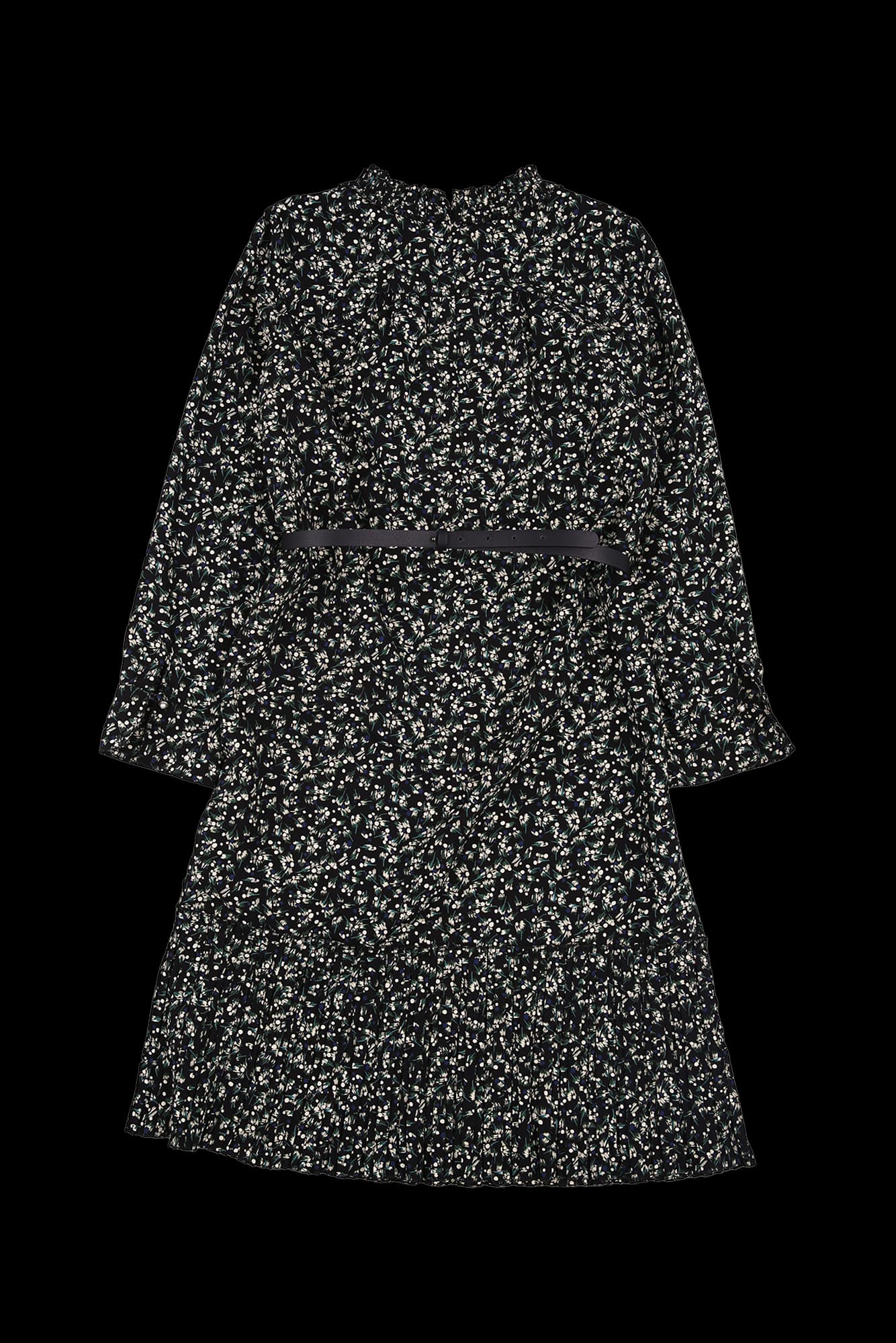 프린팅 플리츠 원피스