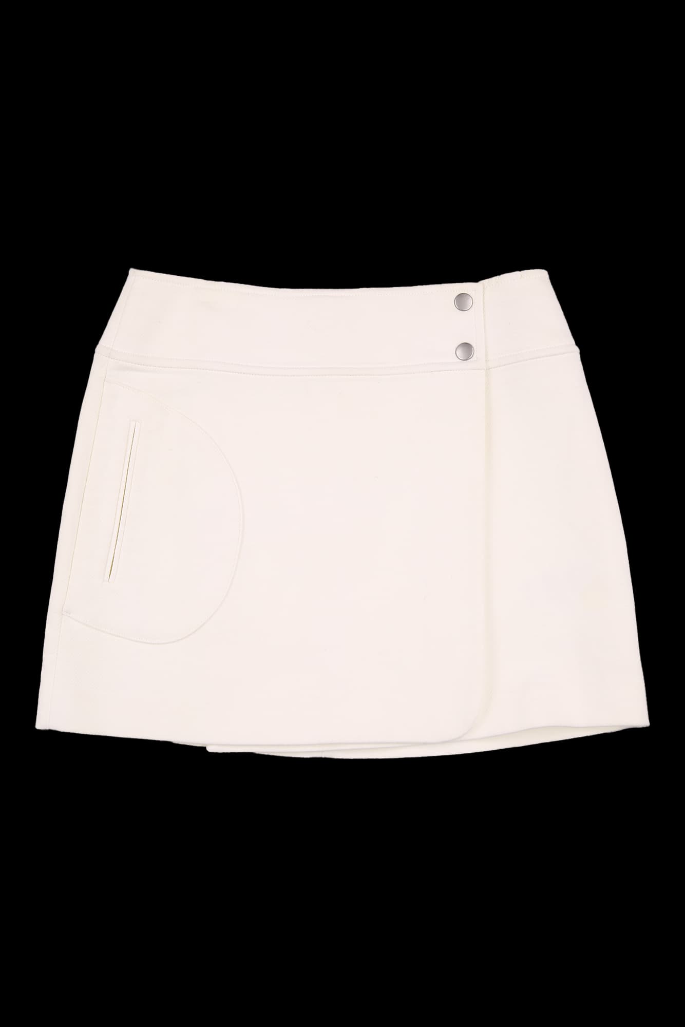 랩 버튼 스커트