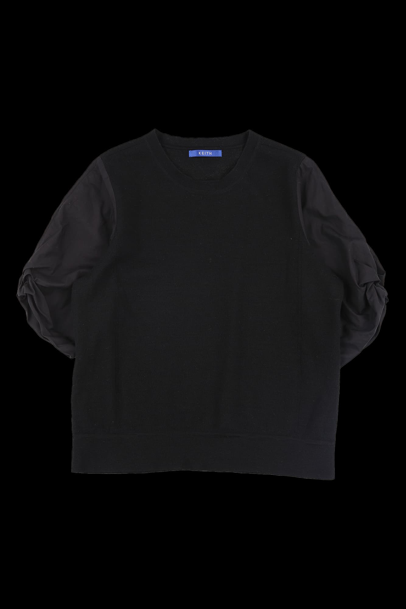 라운드넥 셔링 반팔 니트