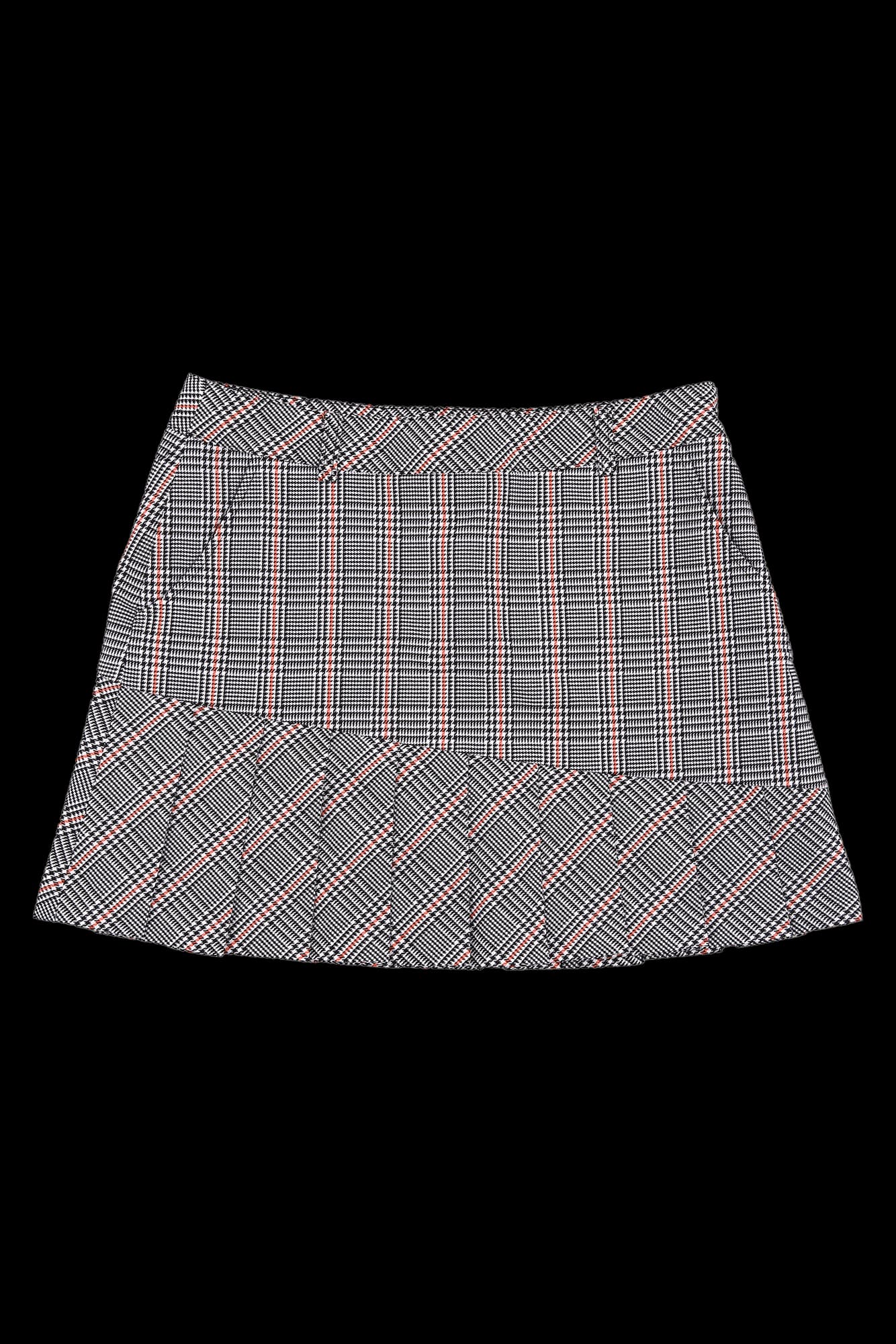 체크 플리츠 큐롯스커트