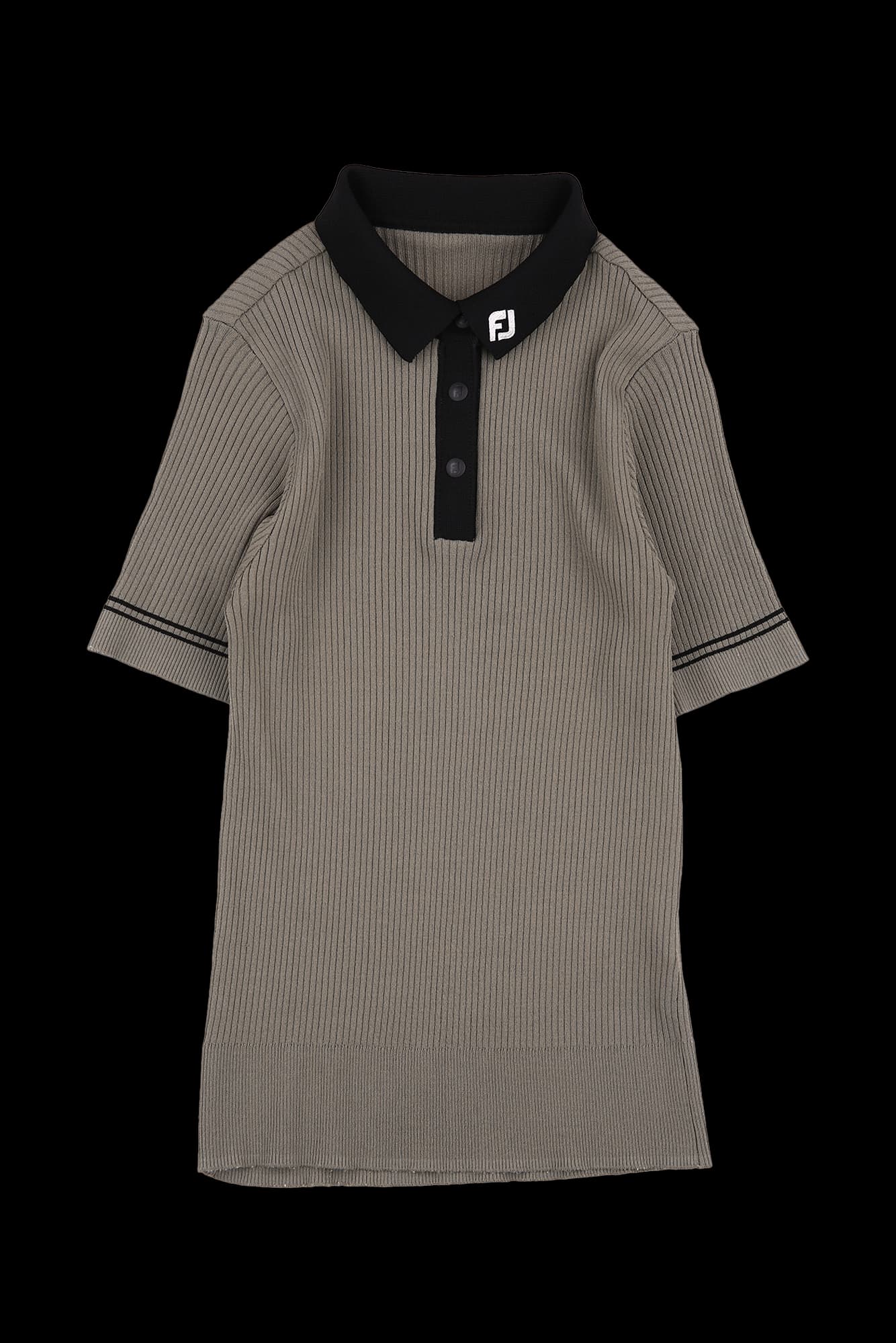 [2024] 배색 반팔 카라 니트