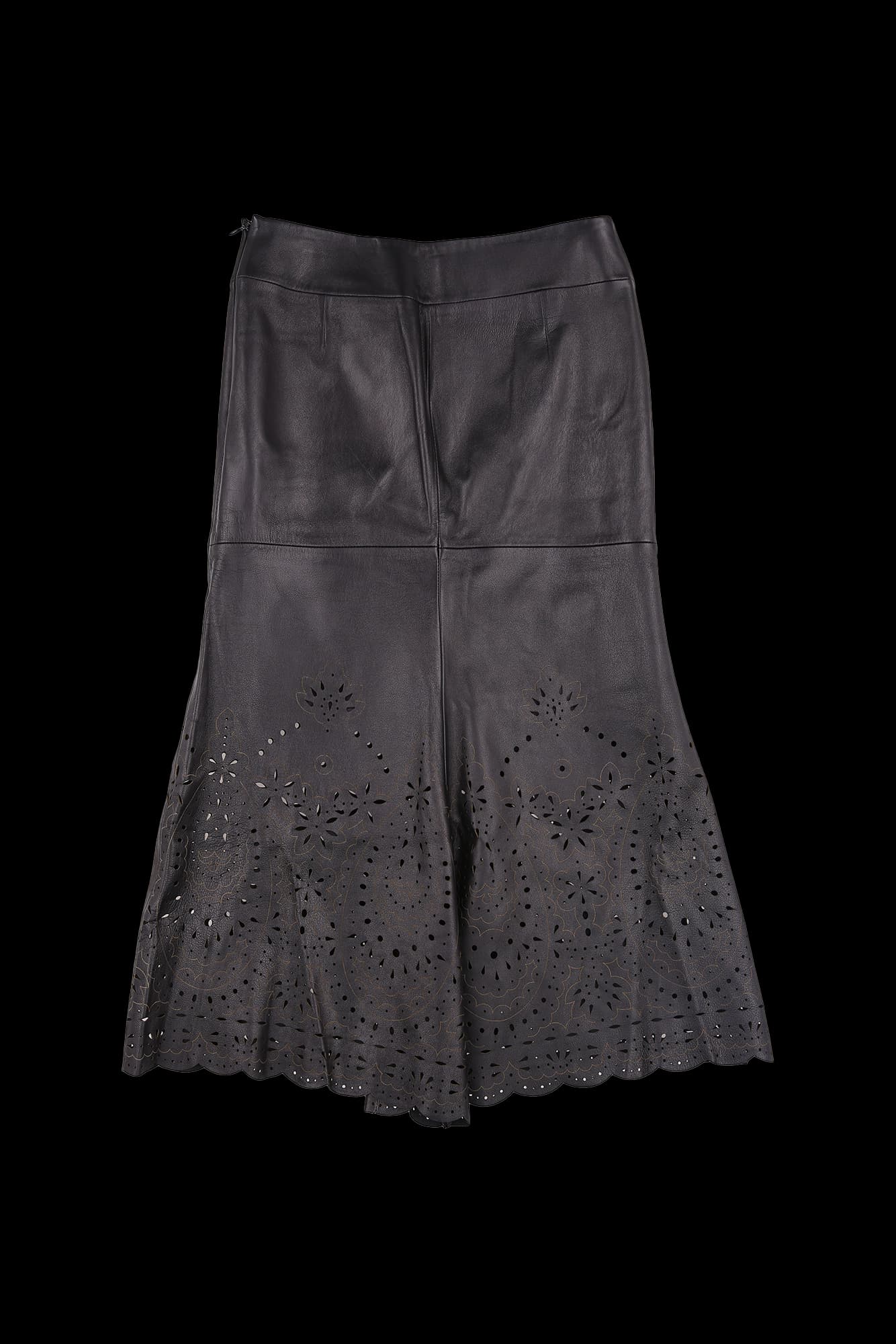 가죽 펀칭 스커트