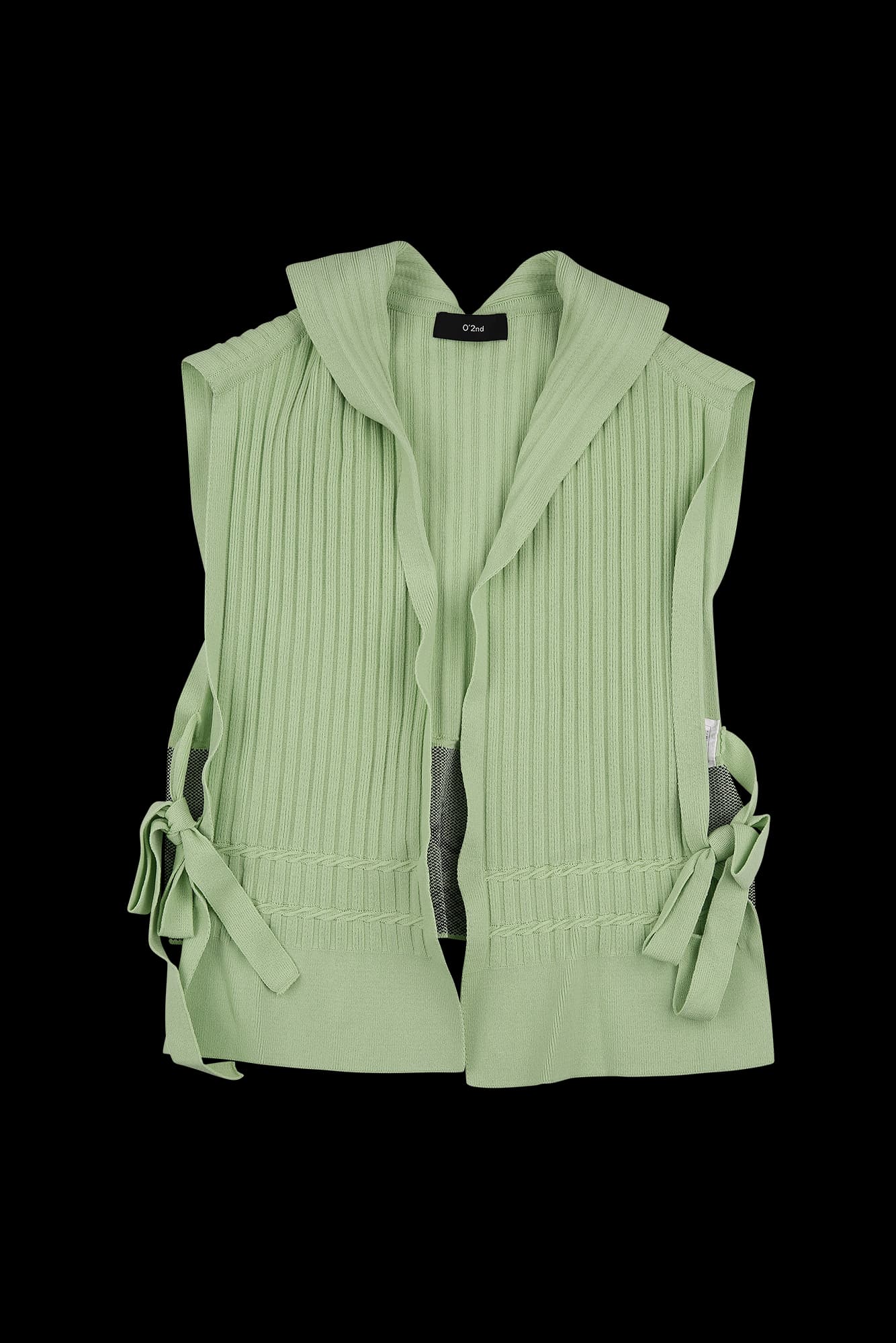 민소매 리본니트