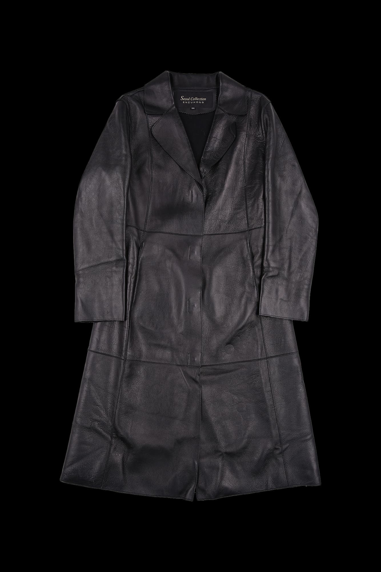 히든 가죽 코트