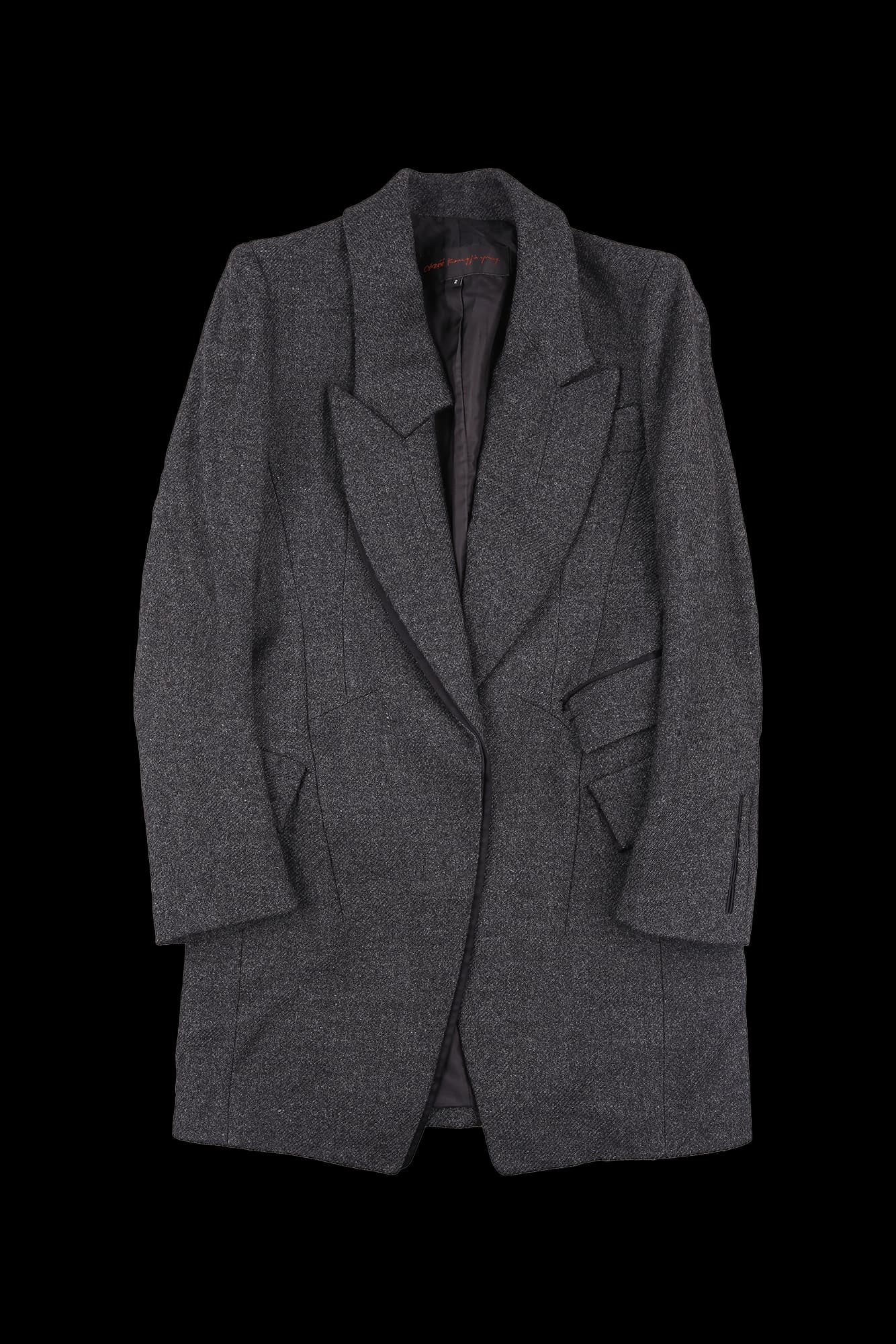 빅 라펠 히든 하프 코트