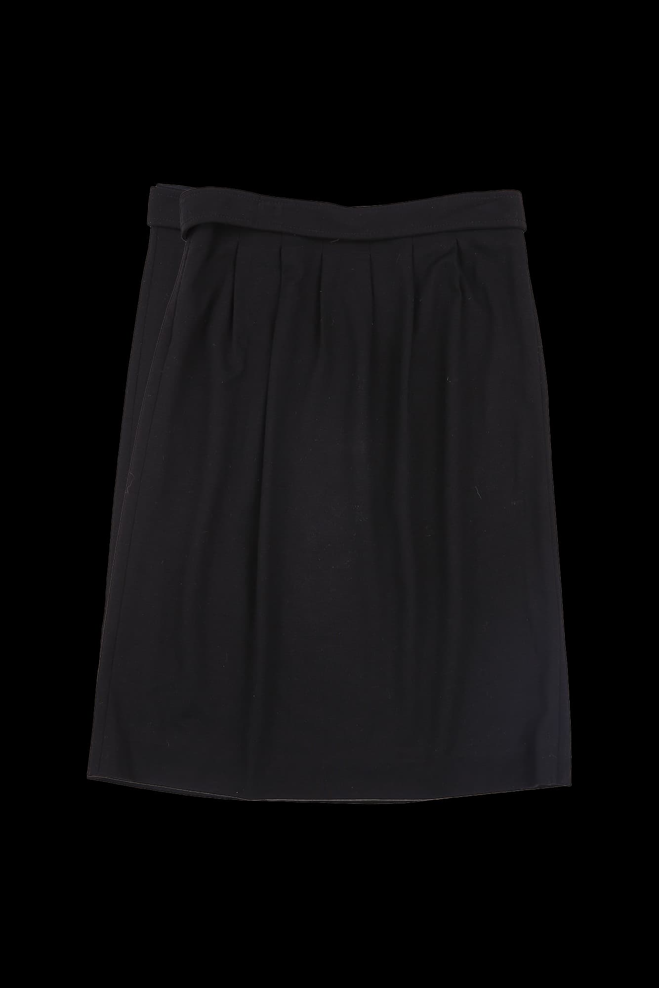 버튼 핀턱 스커트