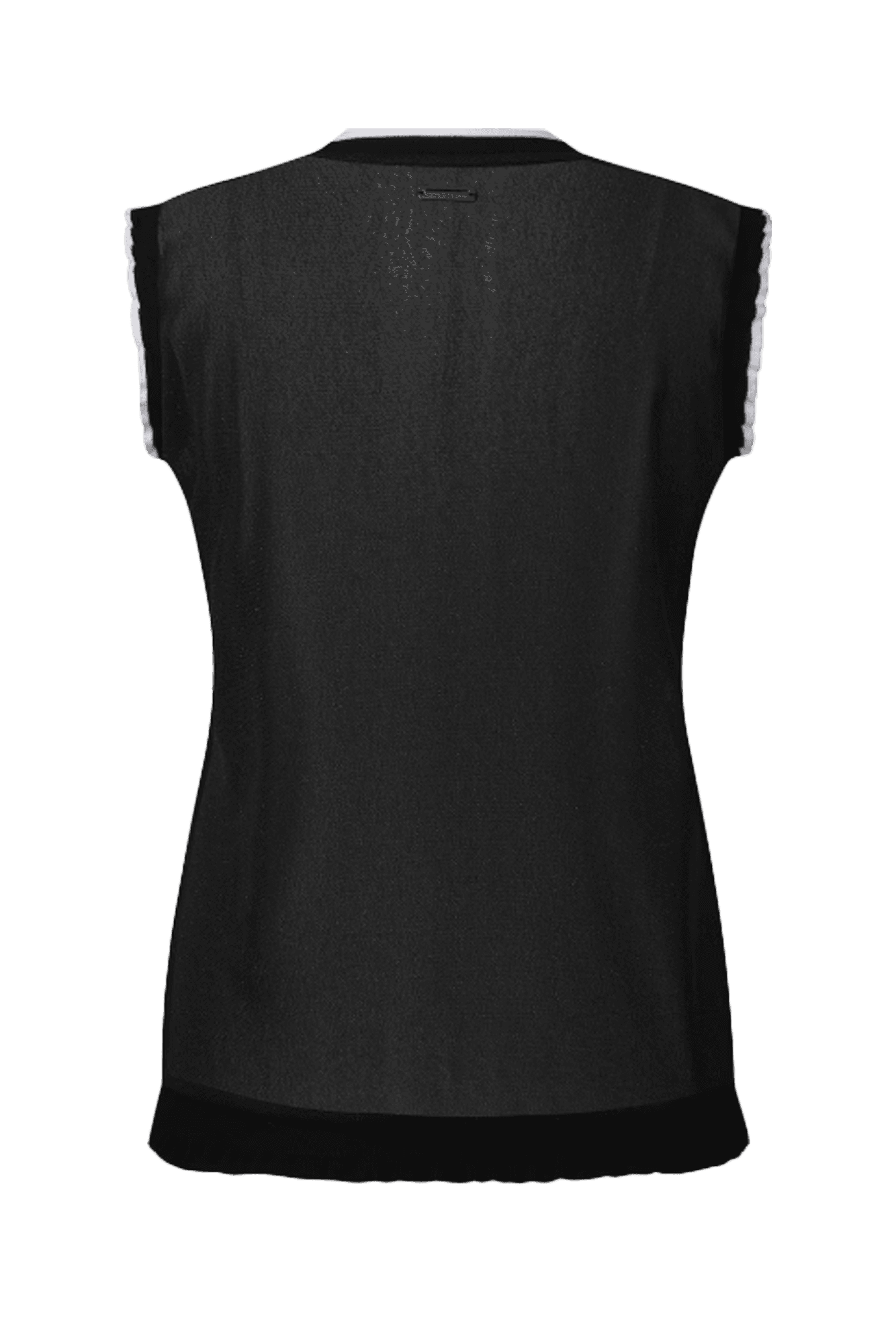 글리터 시스루 민소매 티셔츠