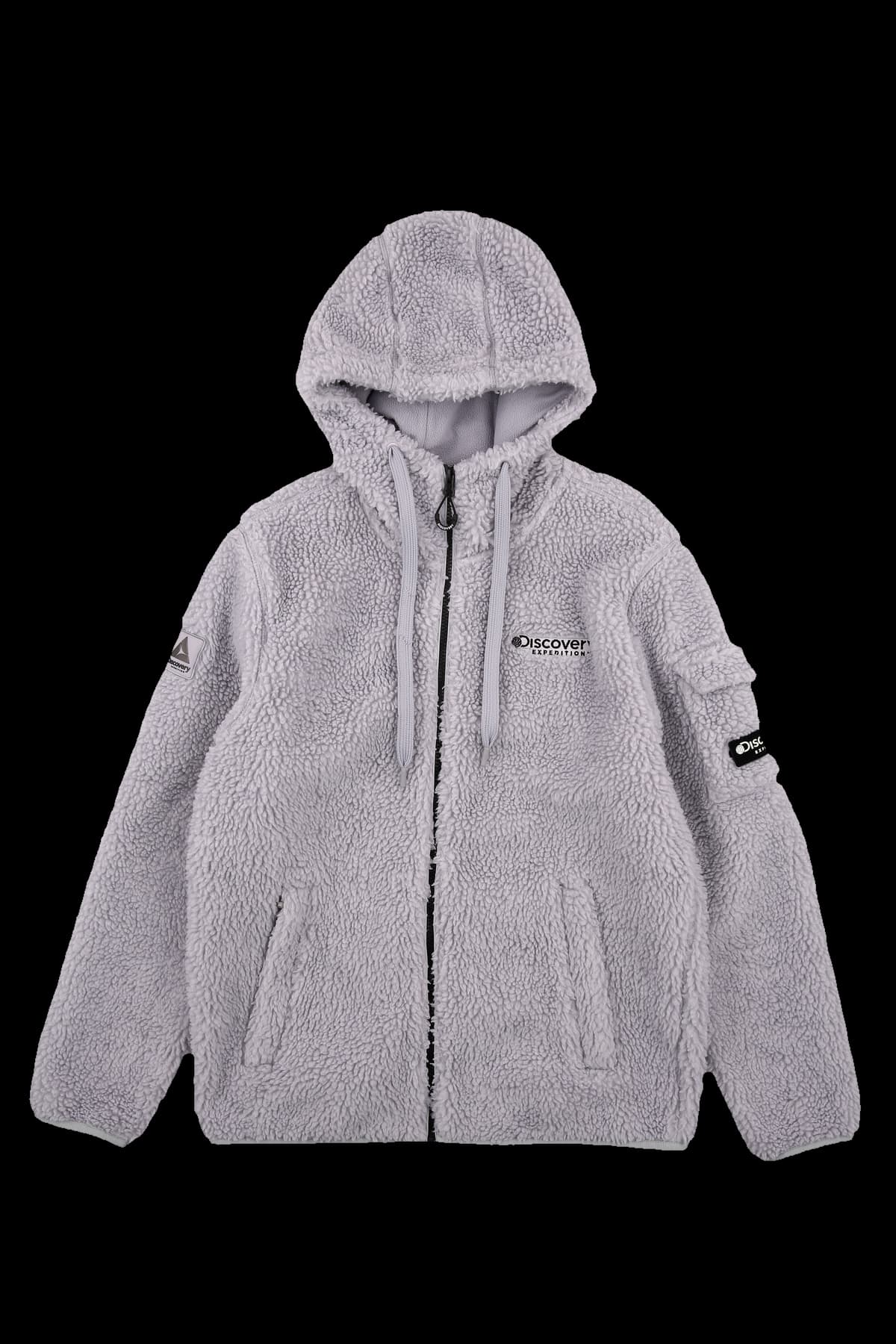 부클 후드 집업 점퍼