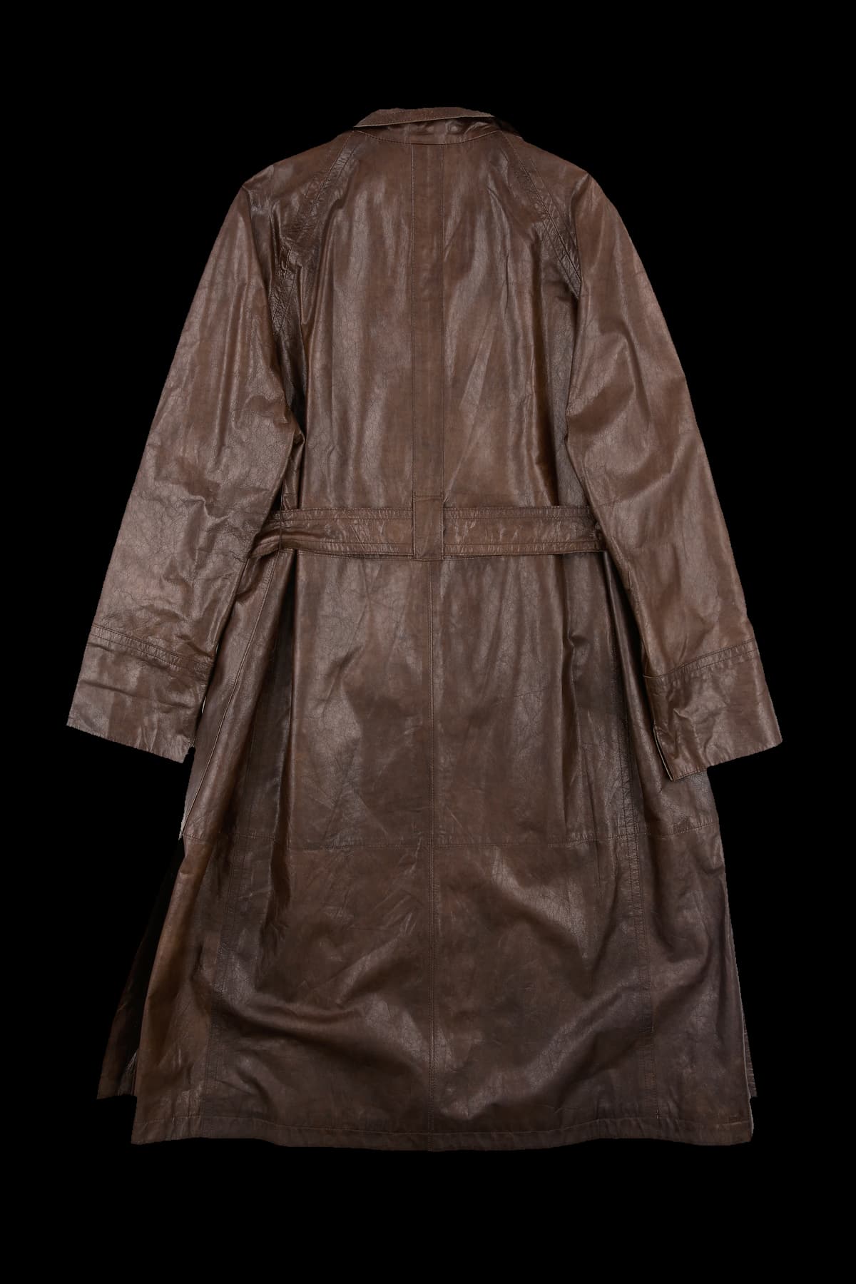 램스킨 더블 버튼 롱 코트