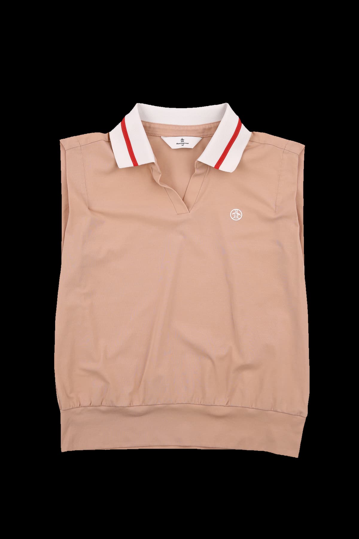 배색 카라 슬리브리스 티셔츠