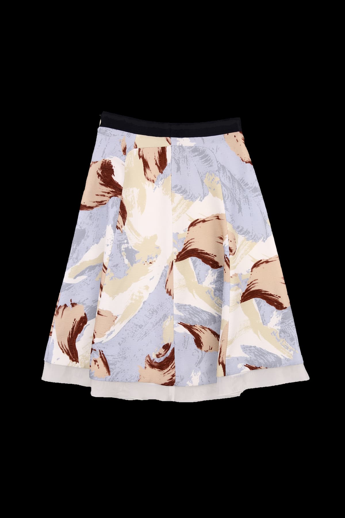 패턴 플레어 스커트