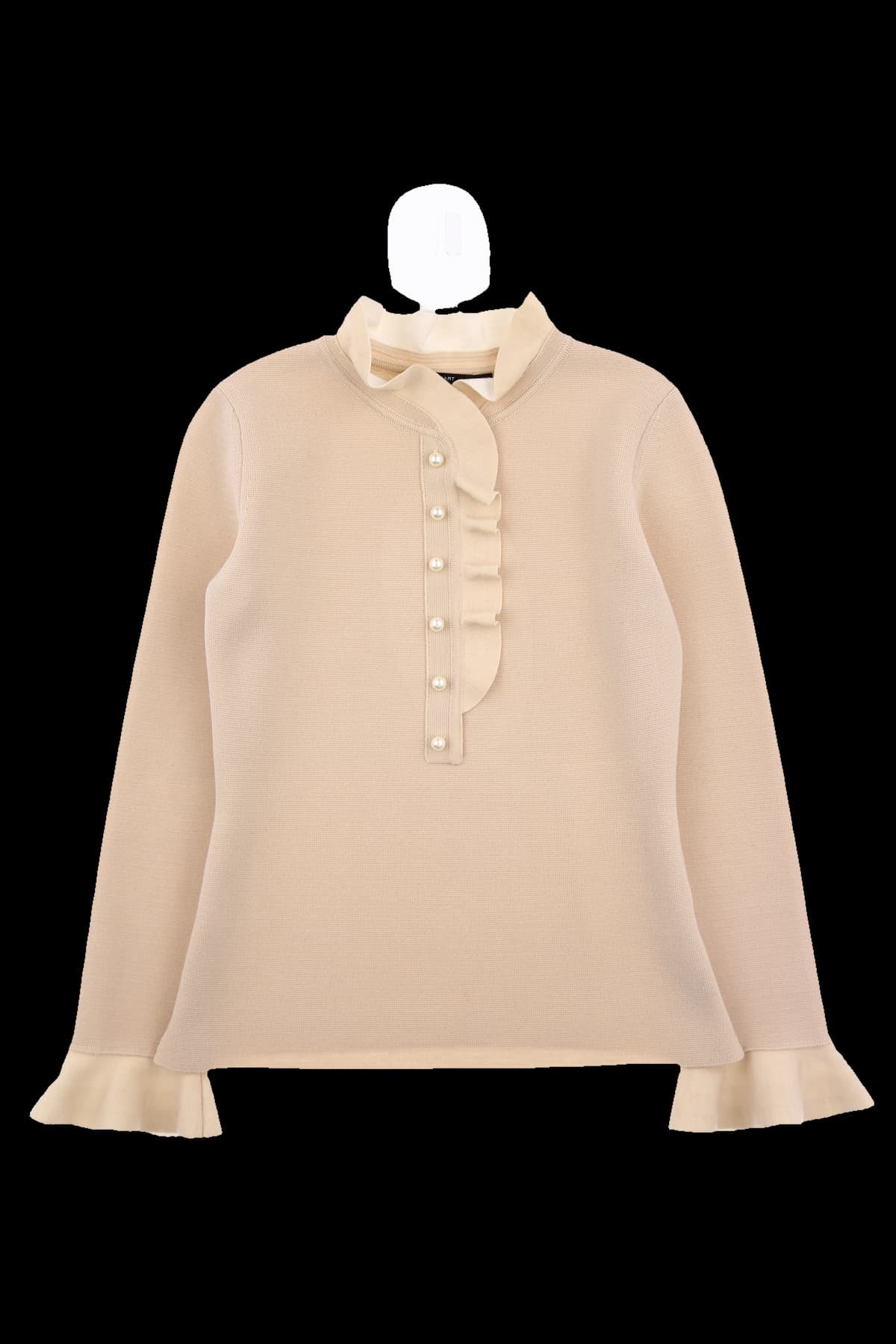 단추 포인트 긴팔니트