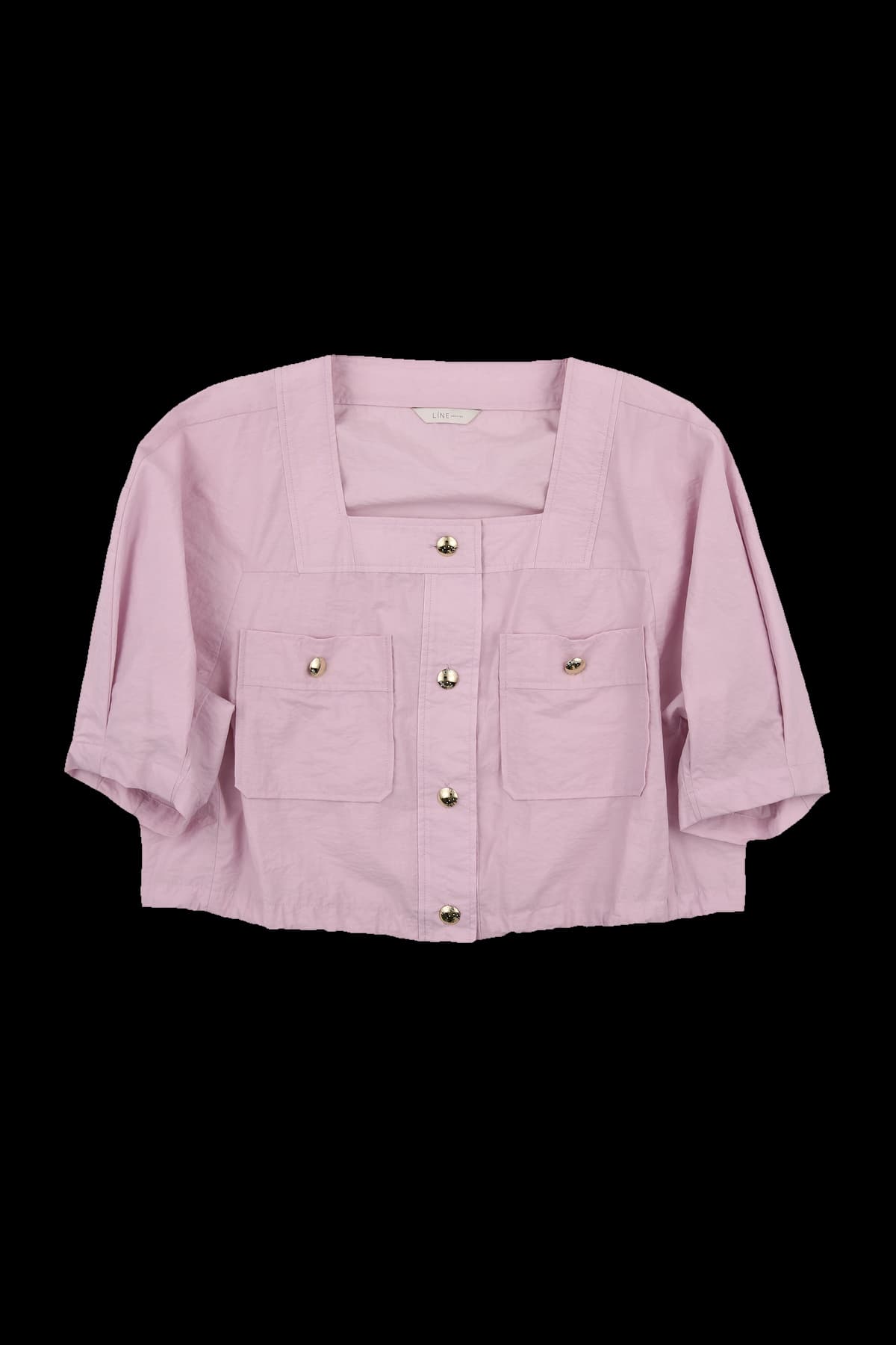 스퀘어넥 반팔 블라우스