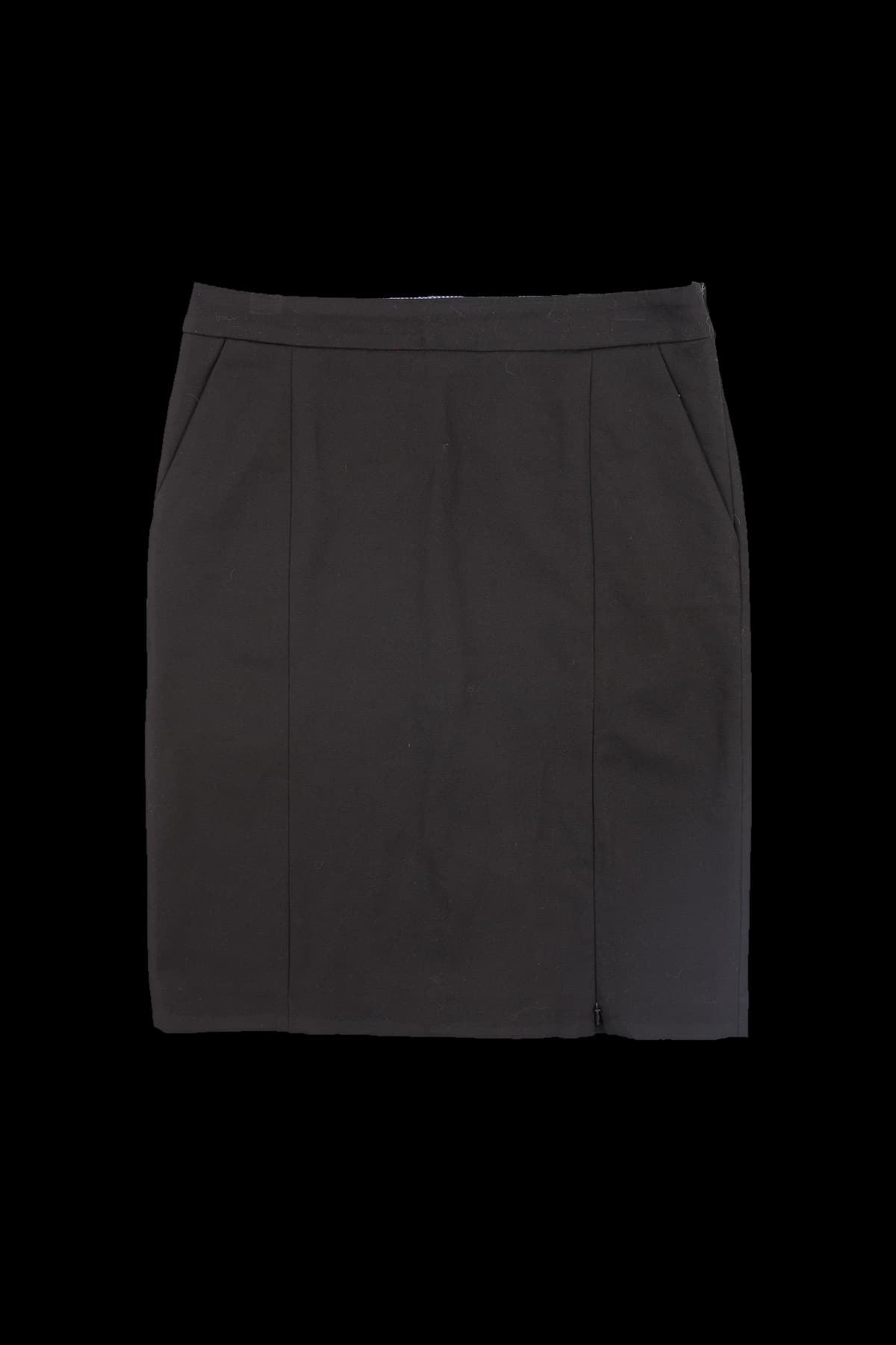 슬릿 지퍼 미디 스커트