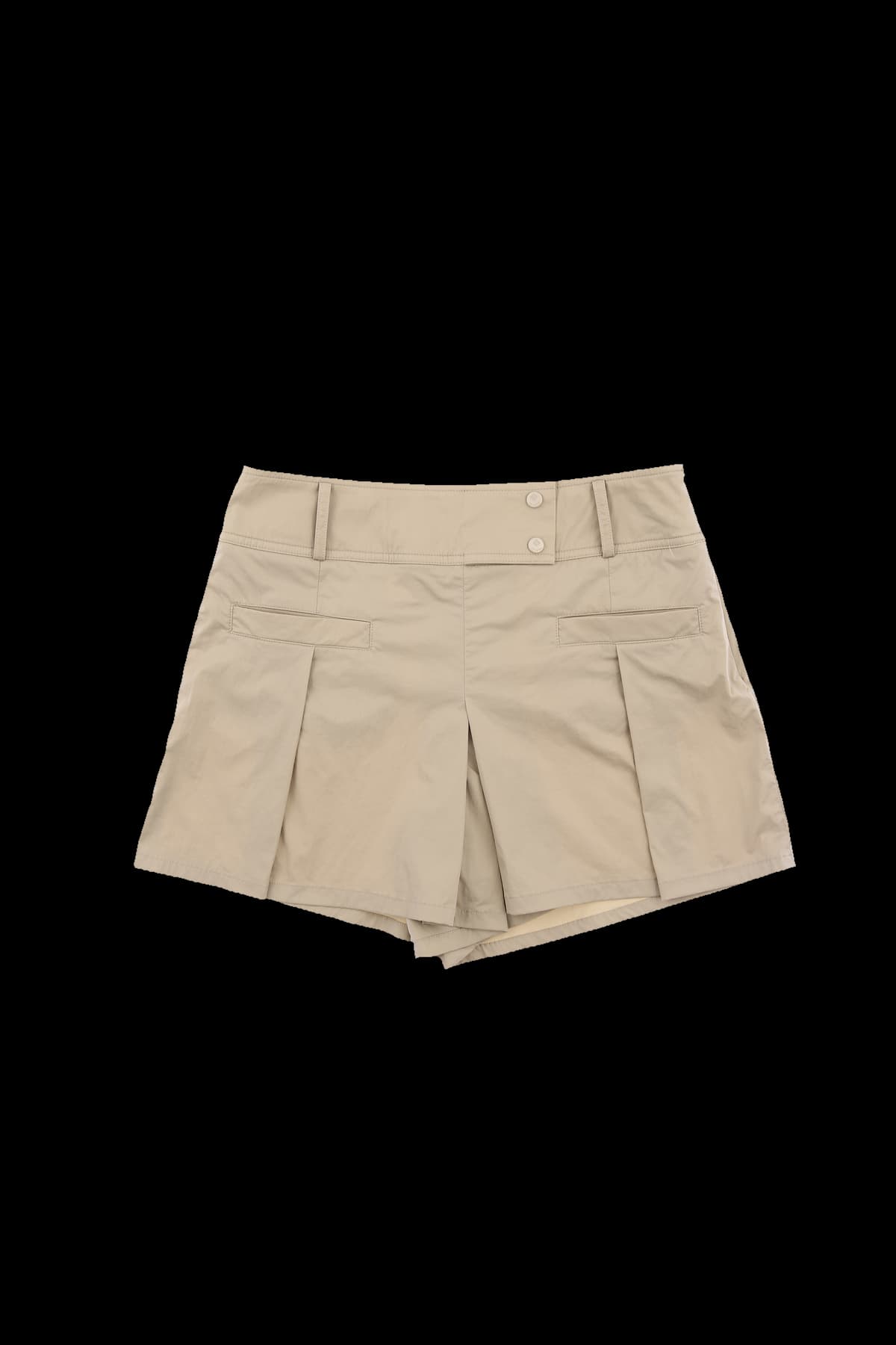 포켓 플리츠 큐롯 팬츠