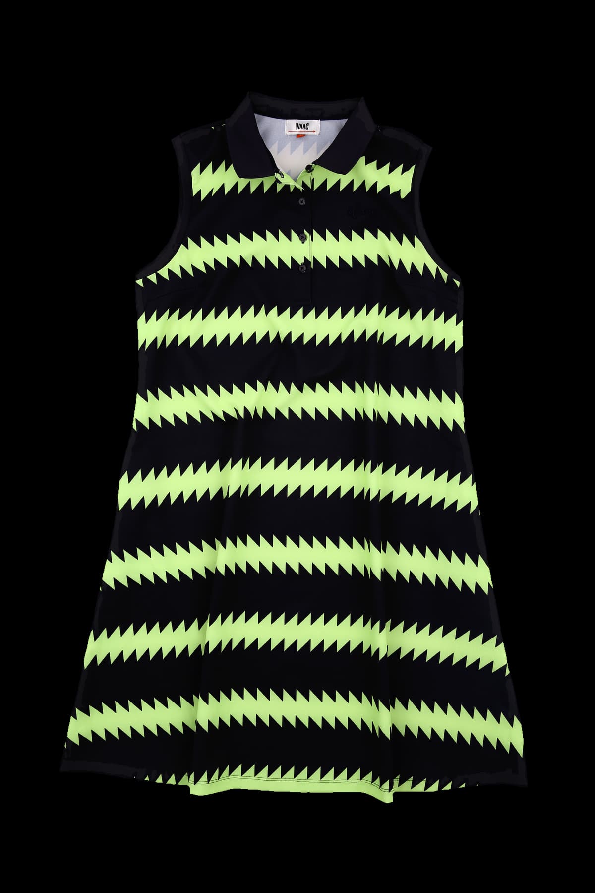 올오버패턴 카라 슬리브리스 원피스