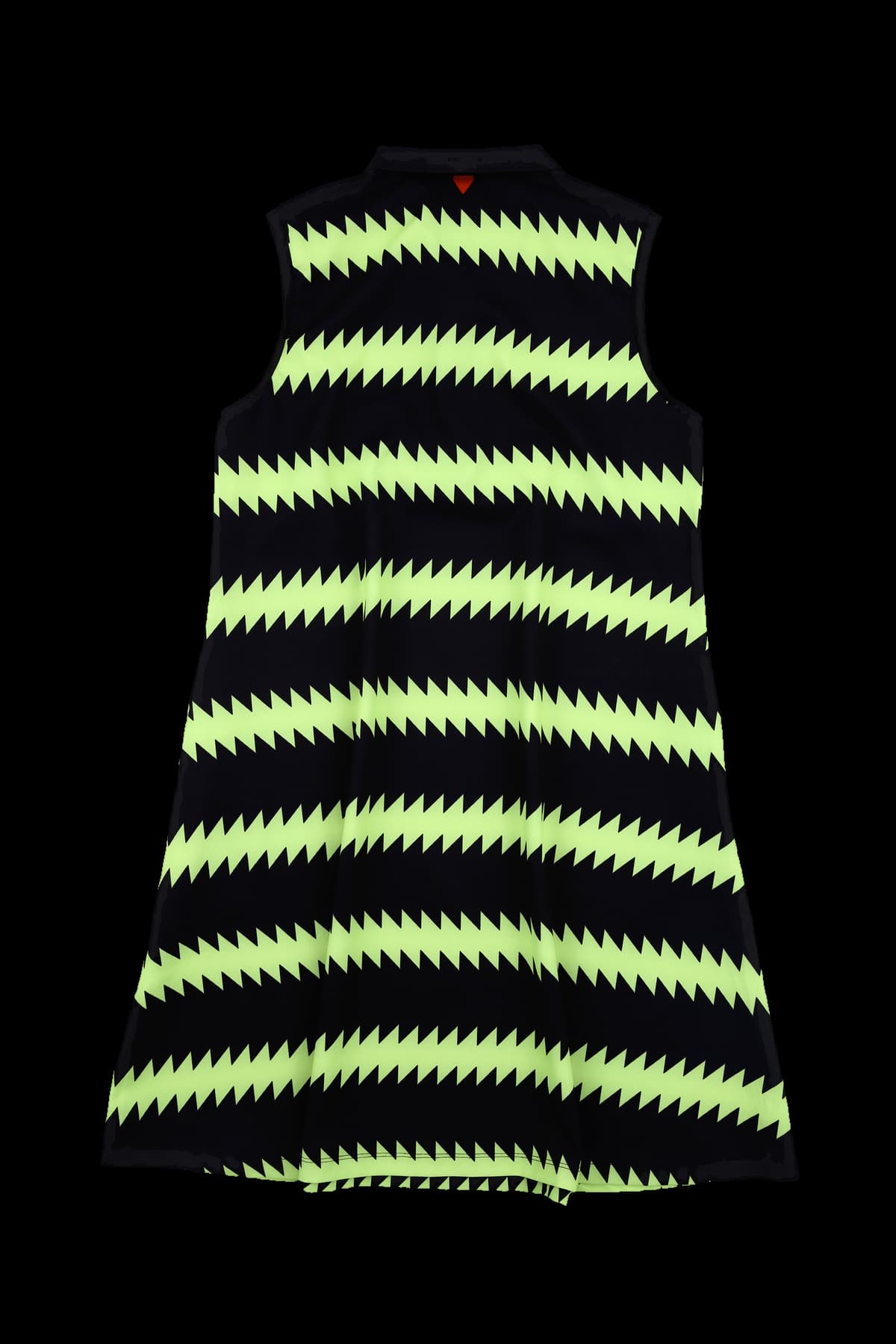 올오버패턴 카라 슬리브리스 원피스