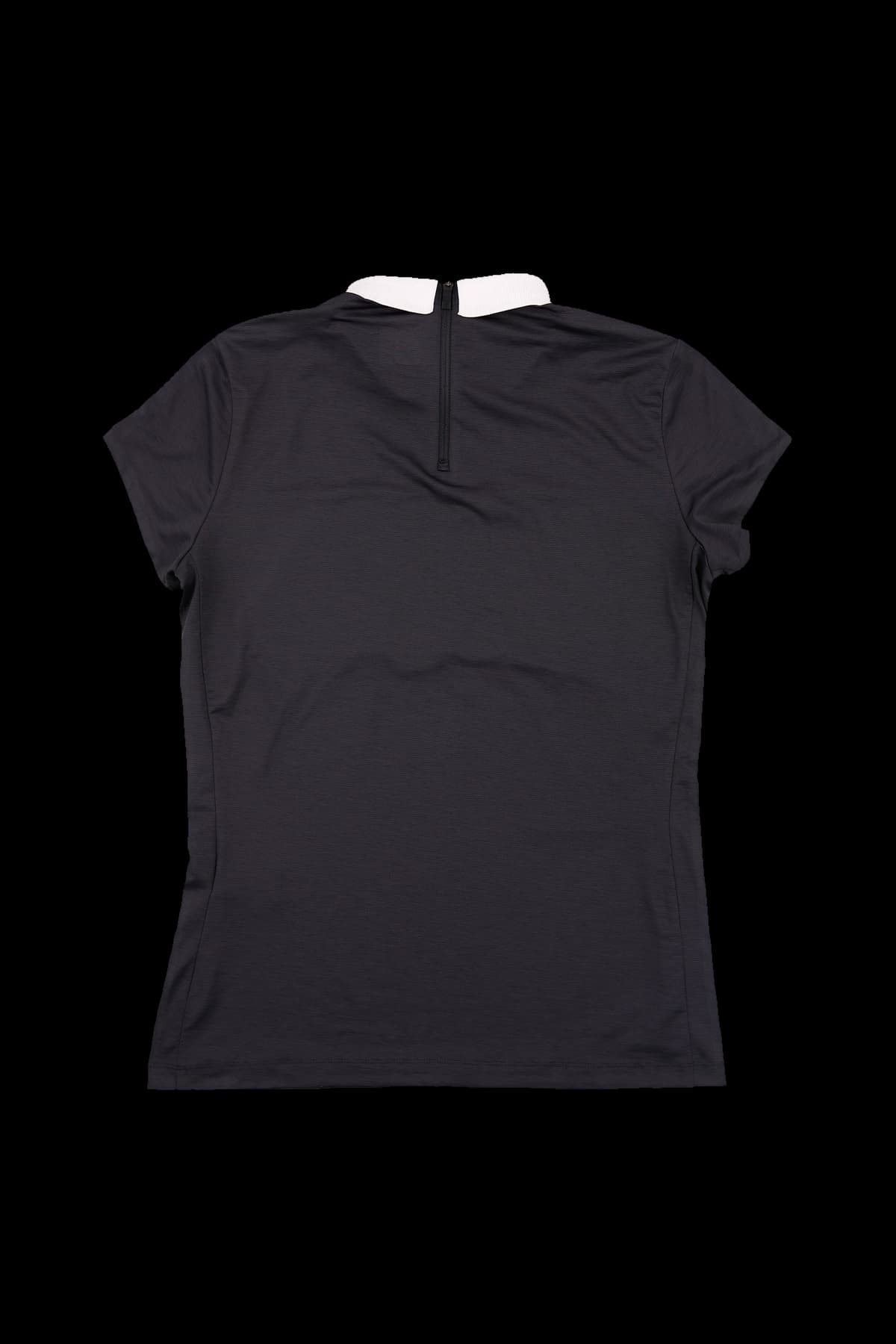 배색 하프 집업 카라 반팔 티셔츠