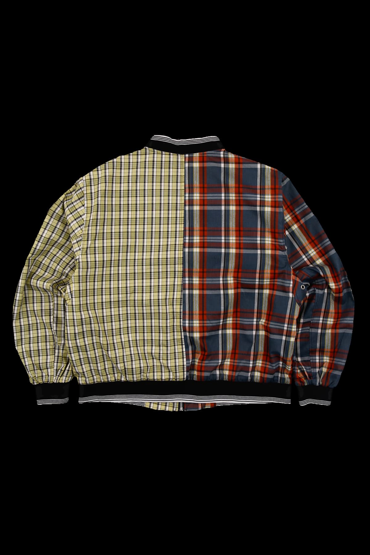 [남녀공용] 체크 패턴 긴팔 점퍼